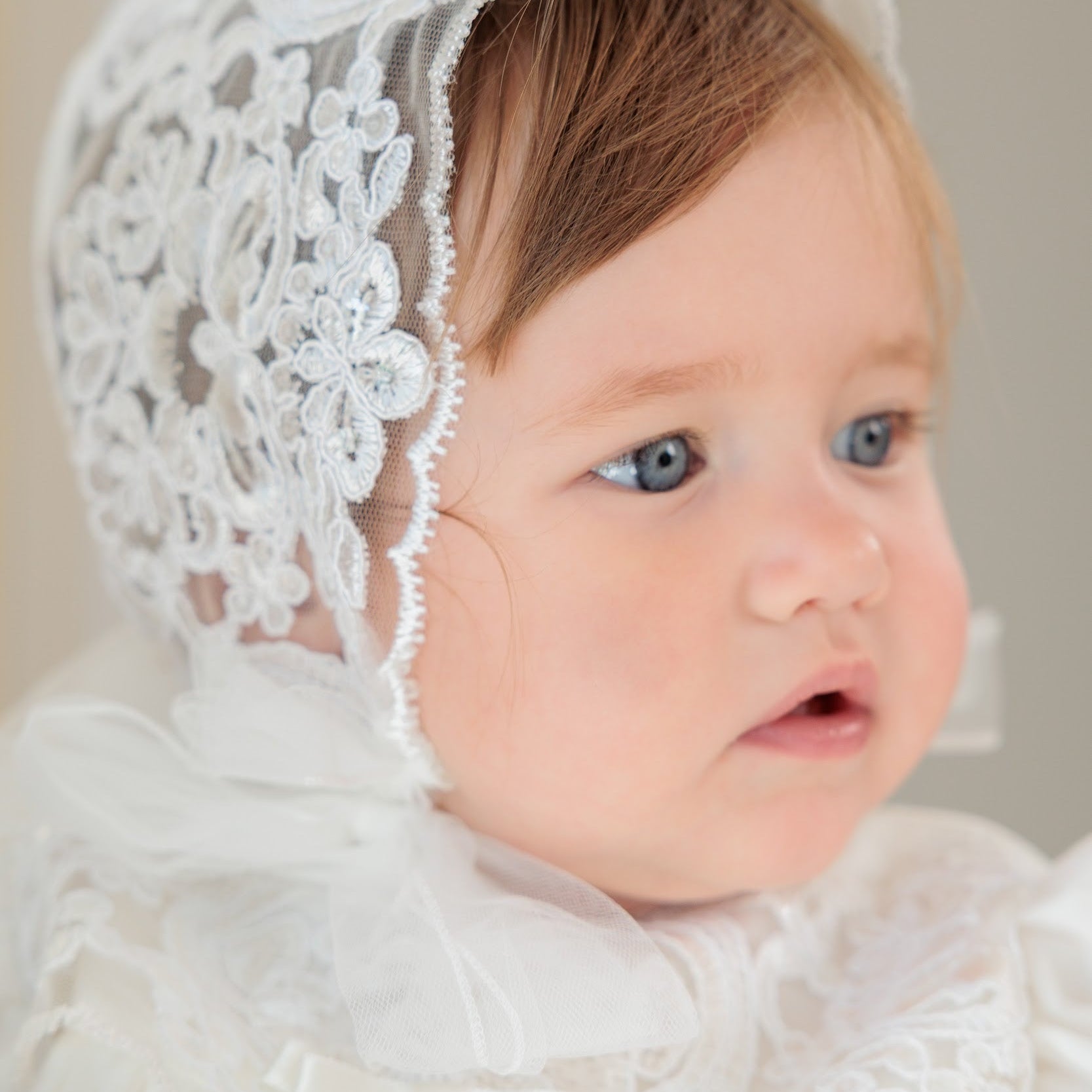Lace Baptism Bonnet
