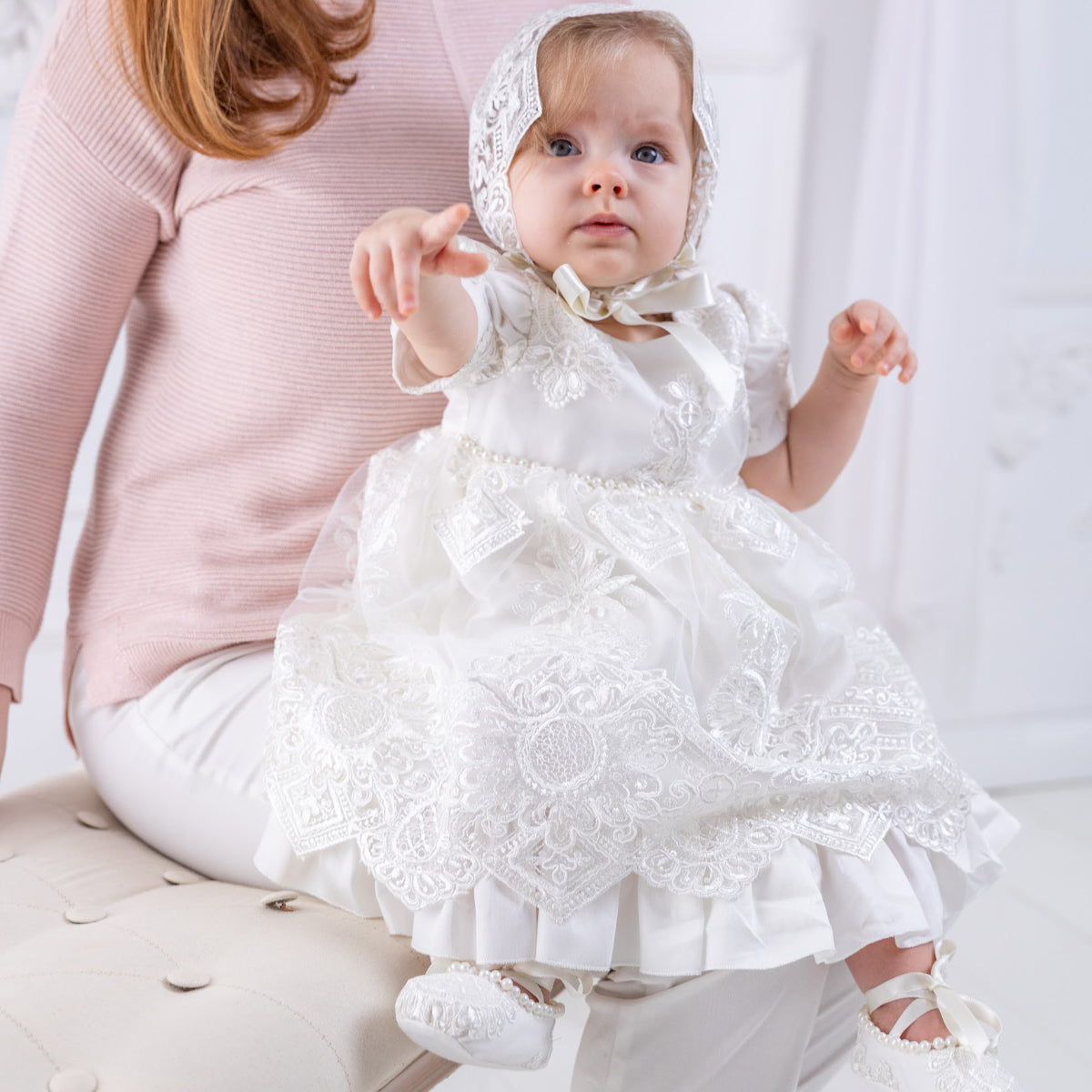 Scarlett Lace Christening Dress only.
