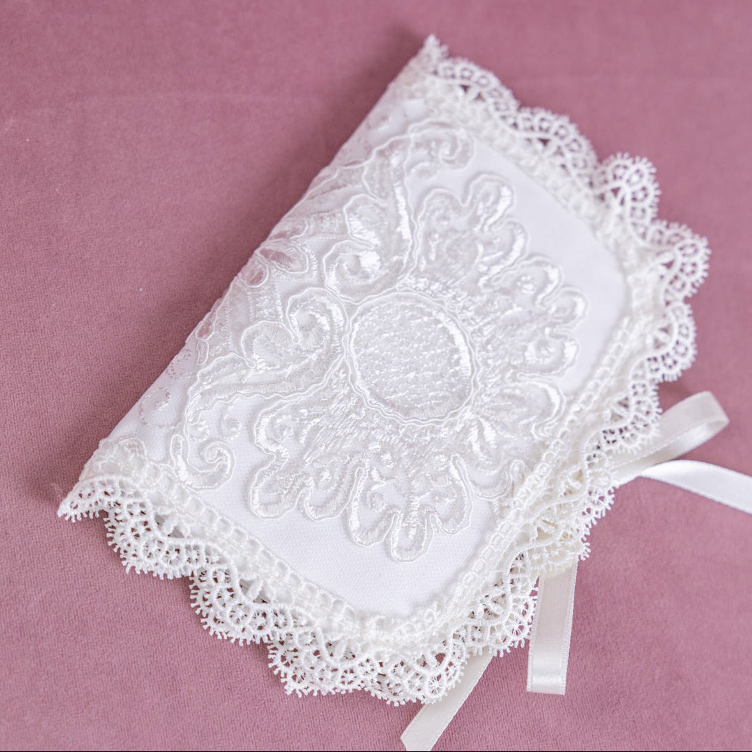 First Curl Baptism Keepsake Box on a pink background