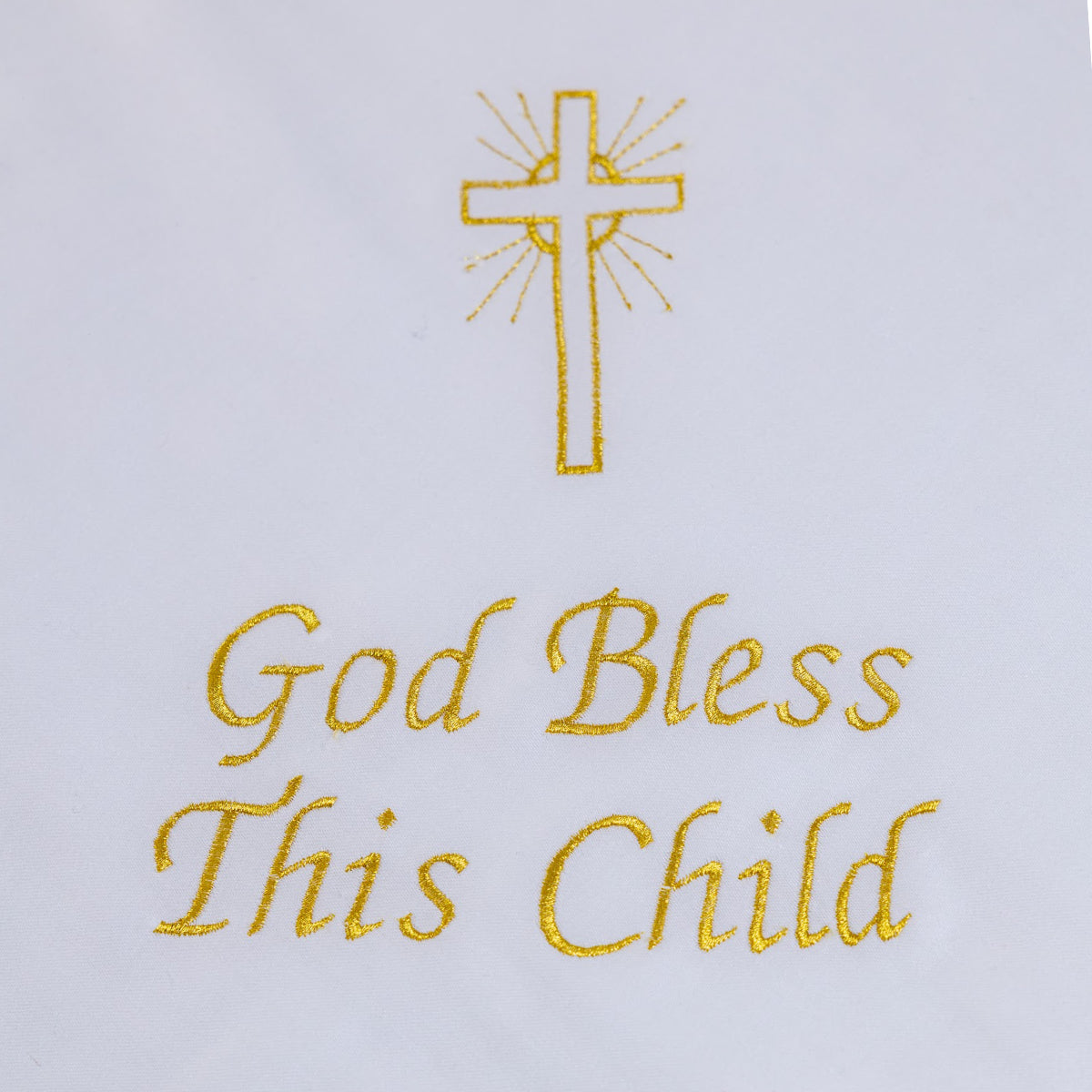 Ivory Baby Lace Blanket embroidery