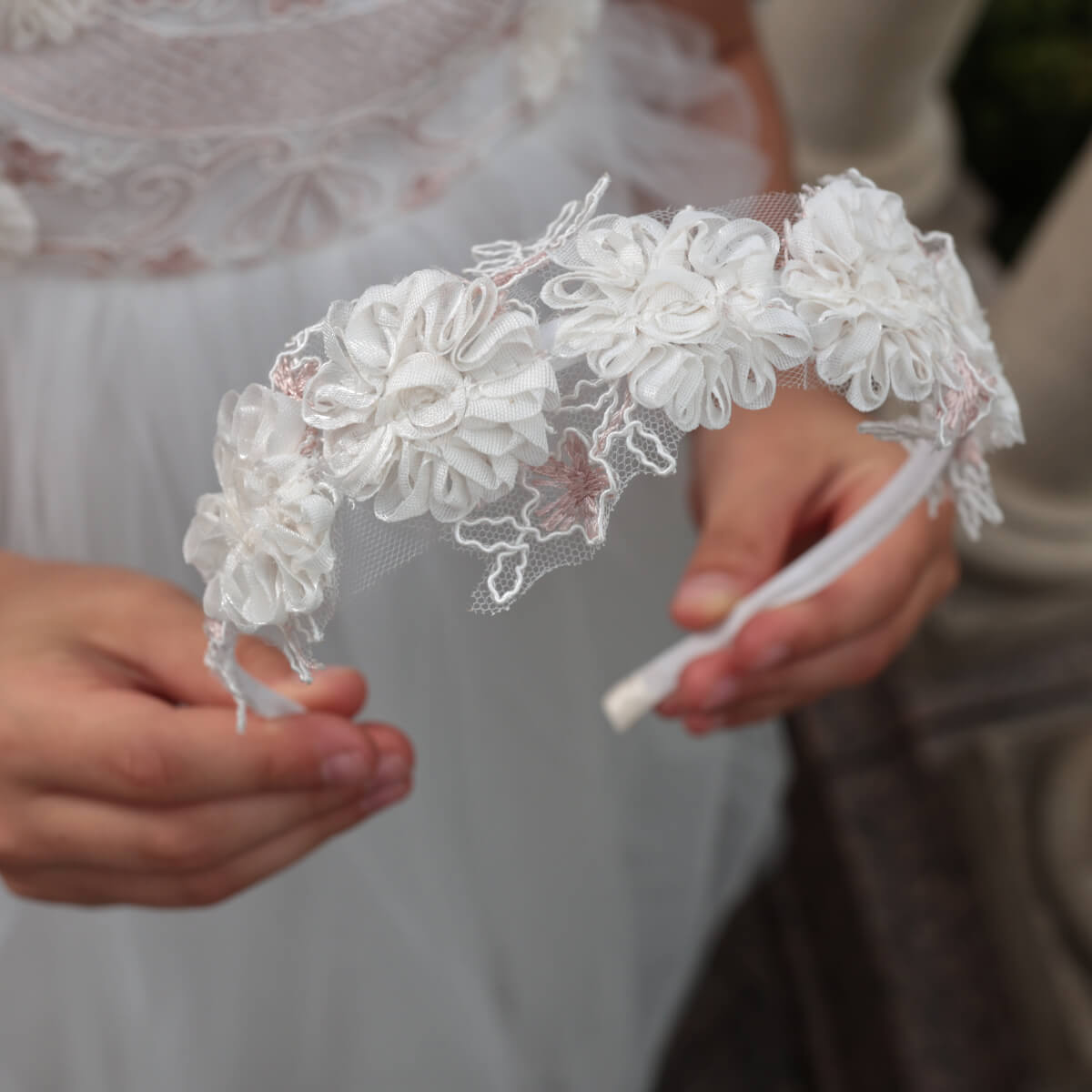 ARIEL Lace Bat Mitzvah Dress with Train