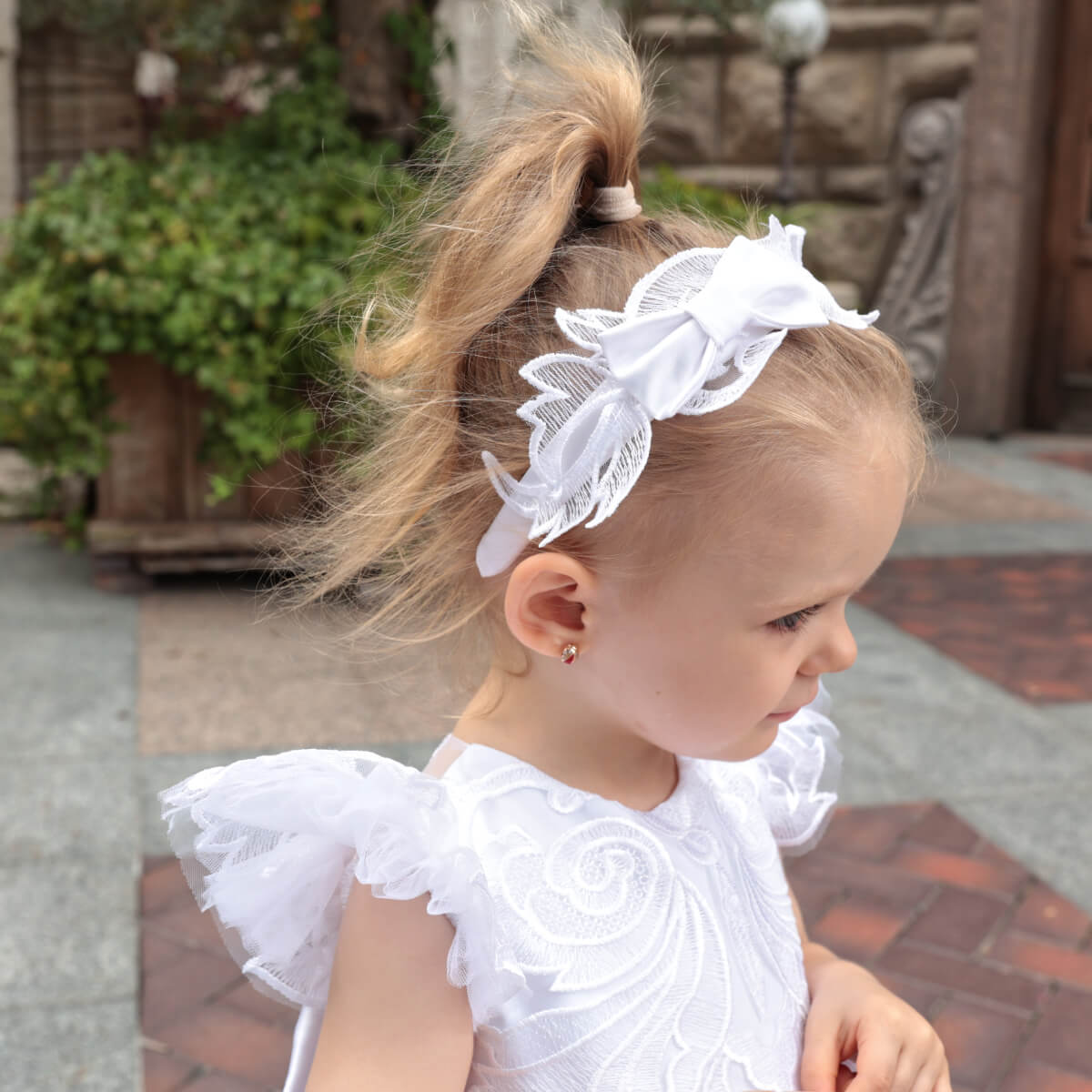 CECILIA Lace and Bow Headband