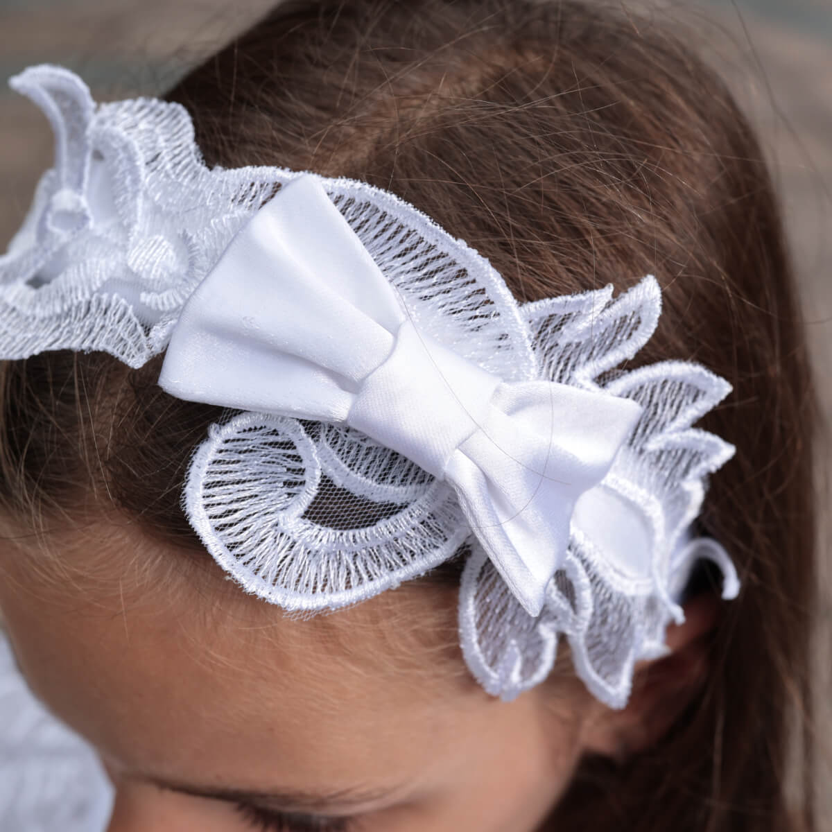 CECILIA Lace and Bow Headband