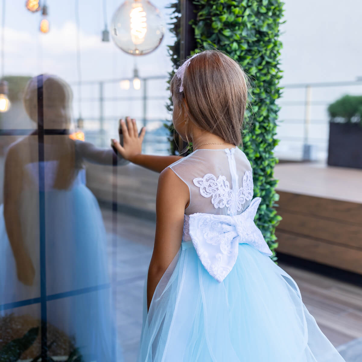 ELIANA Lace Bat Mitzvah Dress With Train