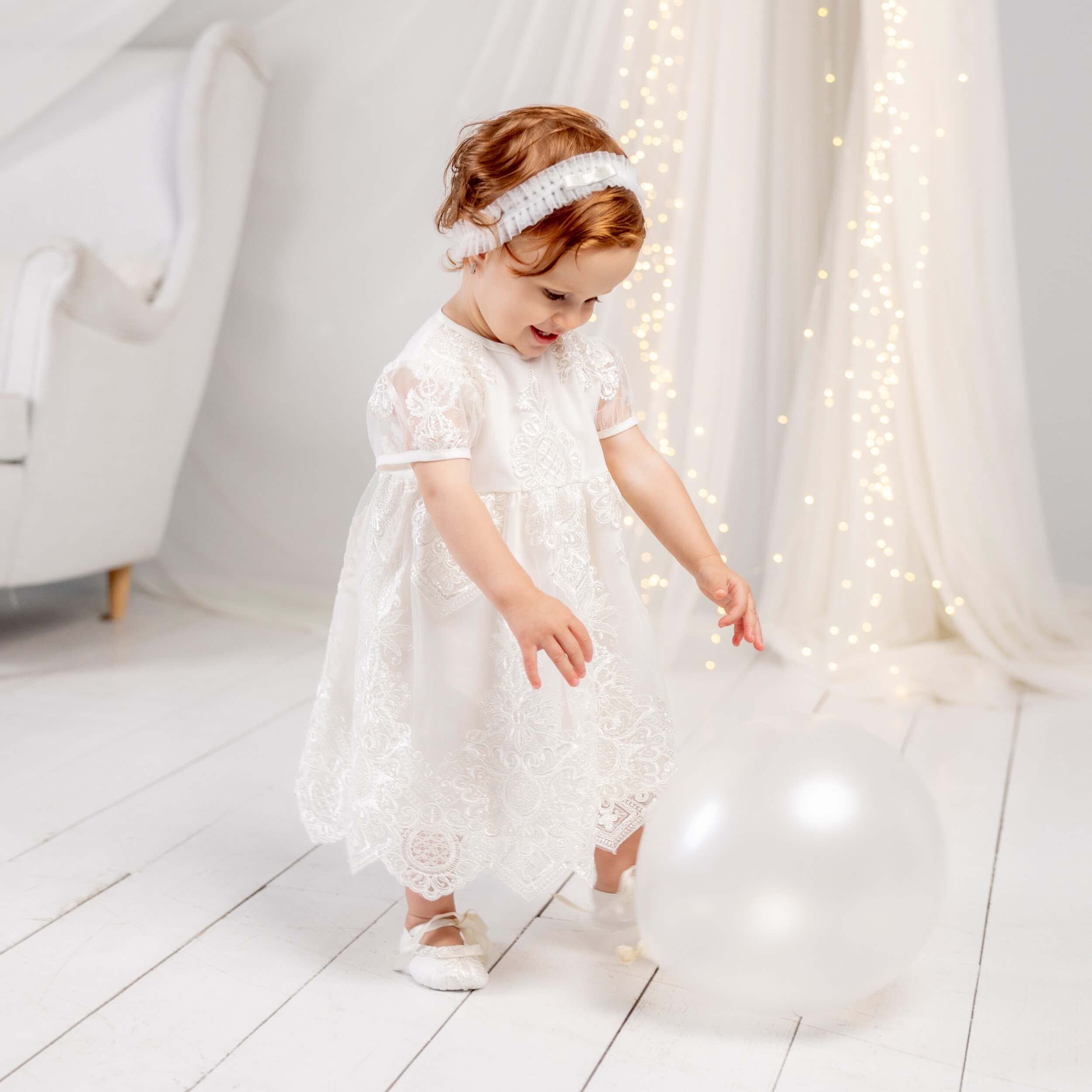 Baby Girl Lace dress with Headband