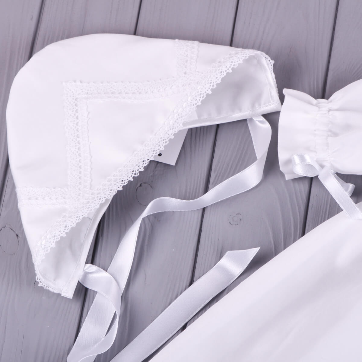Brit Milah Gown Set – White or Ivory Cotton with Optional Embroidery - LEVI