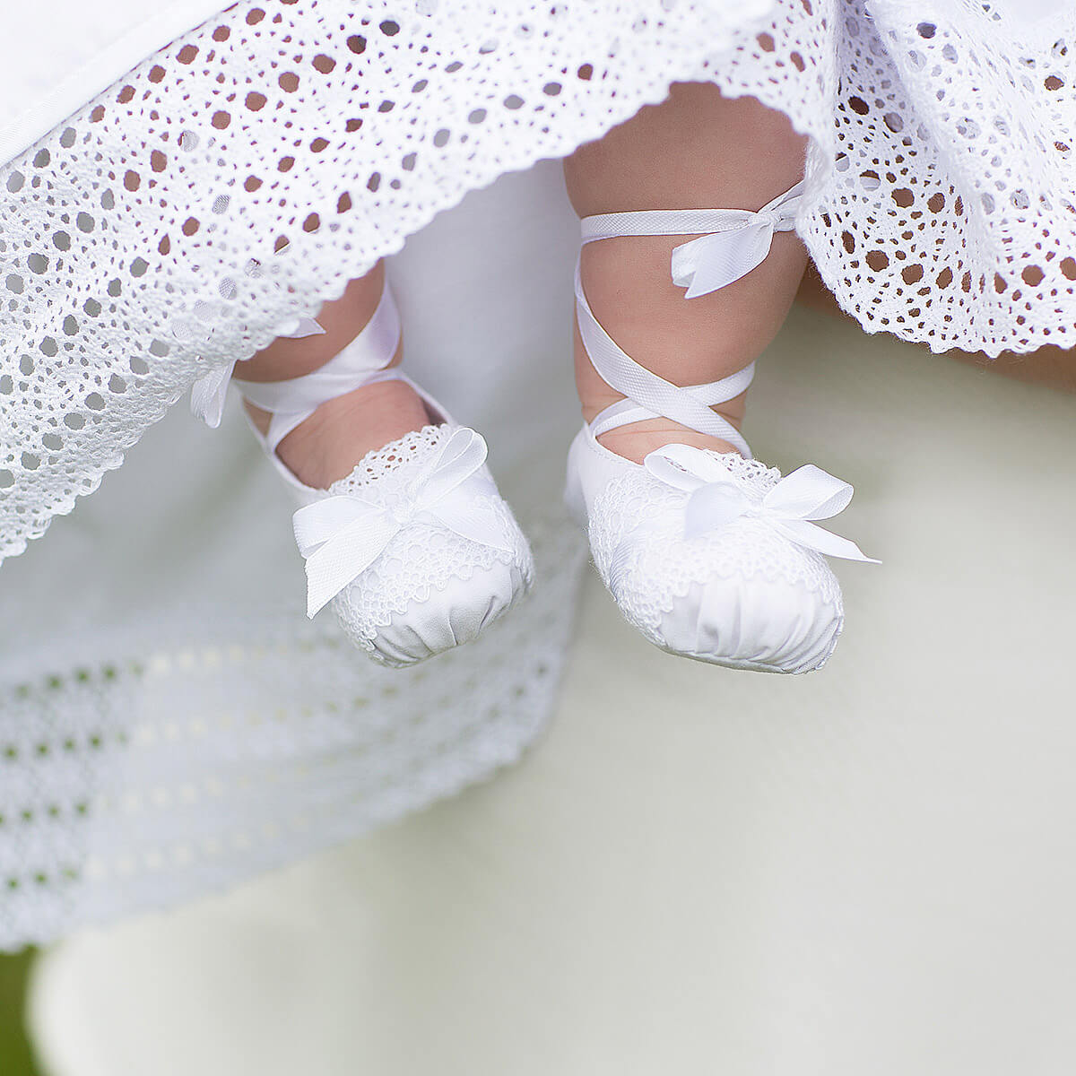 PURE Baptism Booties - White or Ivory
