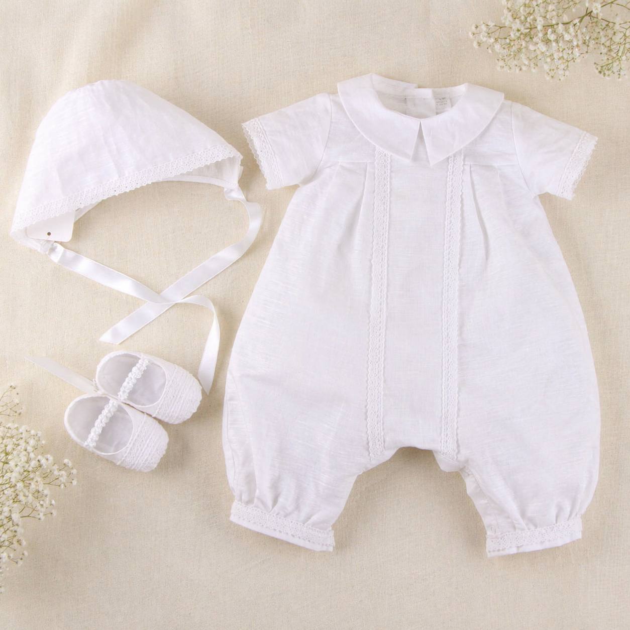 MASON Baby Boy Linen Baptism Outfit Set – Summer Baptism Outfit