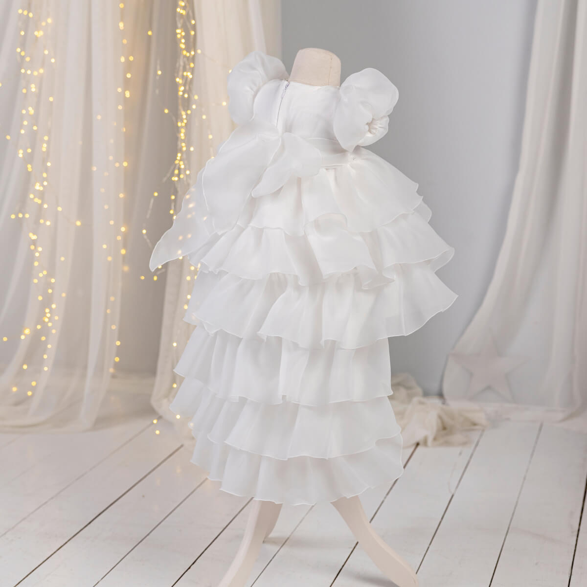 MAYA Baby Dress with Detachable Train – Luxury Flower Girl Dress
