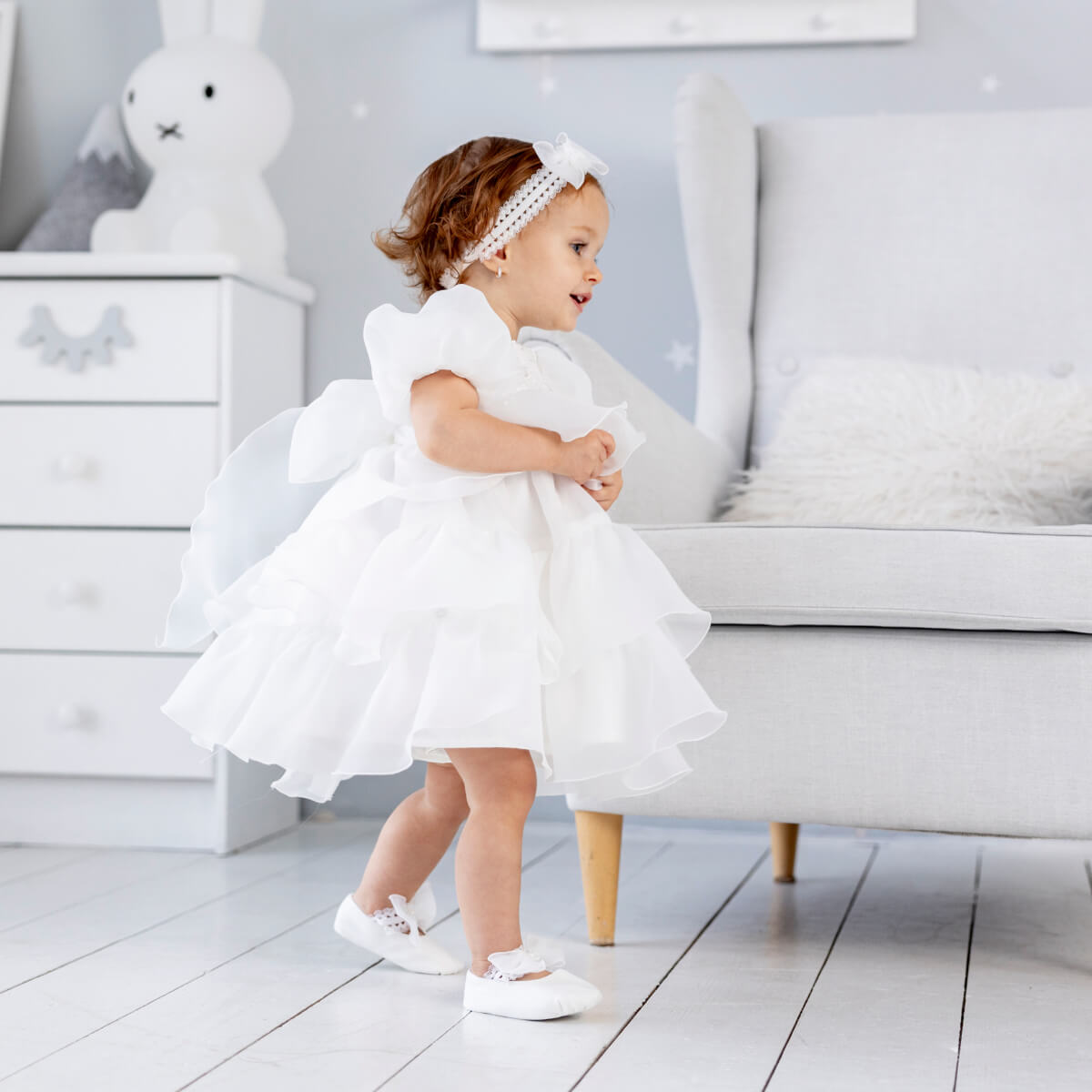 MAYA Baby Dress with Detachable Train – Luxury Flower Girl Dress