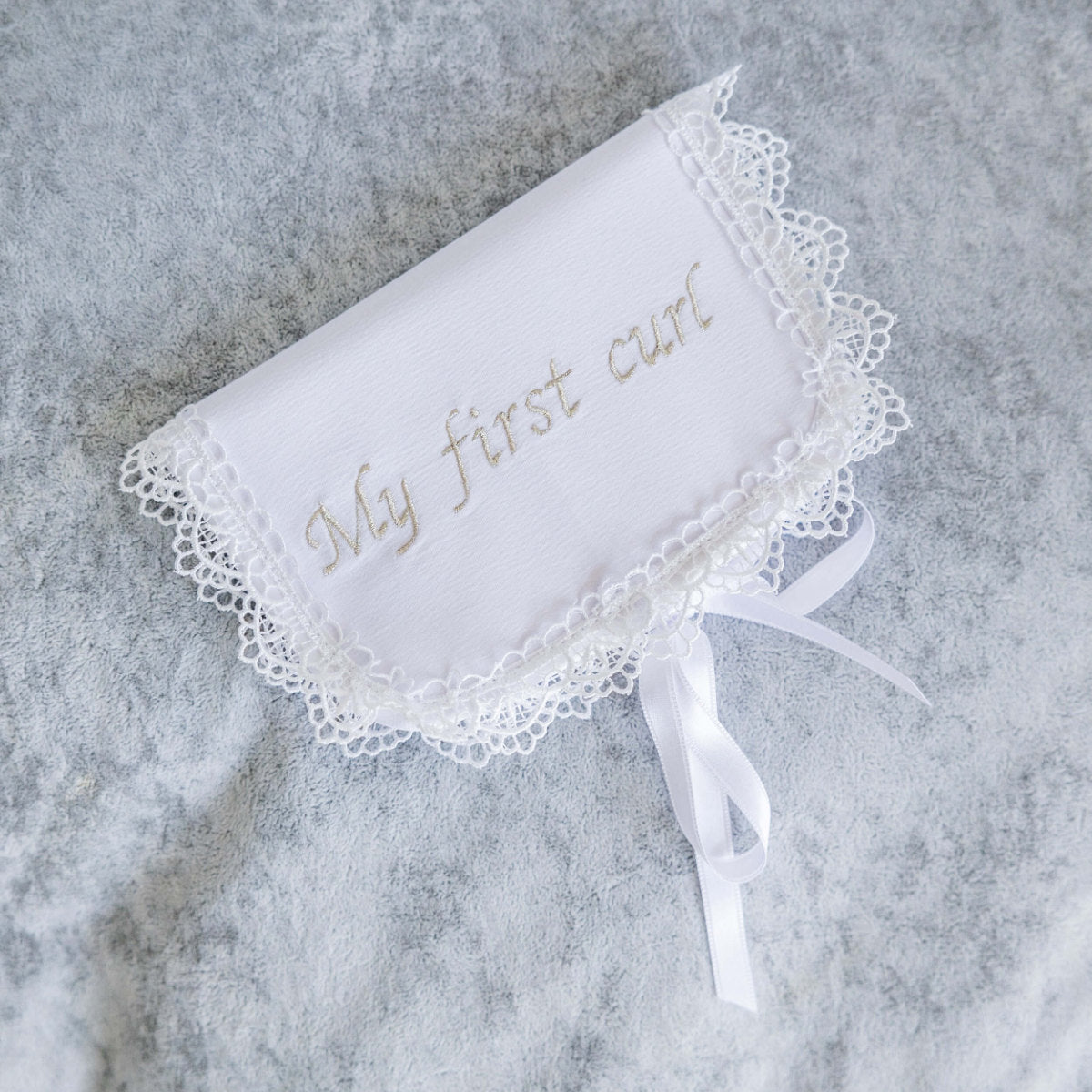 "My First Haircut" Embroidery for Keepsake Box
