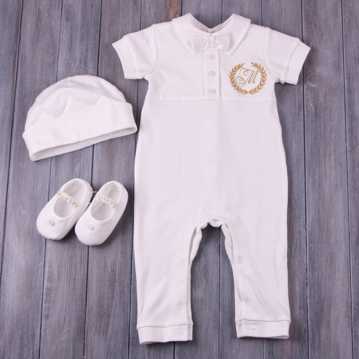 Laurel Wreath Monogram Embroidery (Single Initial