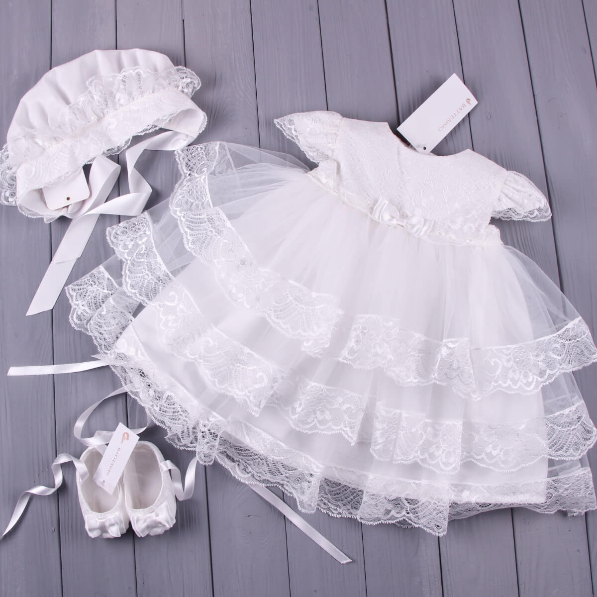 SOPHIE Baptism Dress for a Girl – Luxury Italian Lace