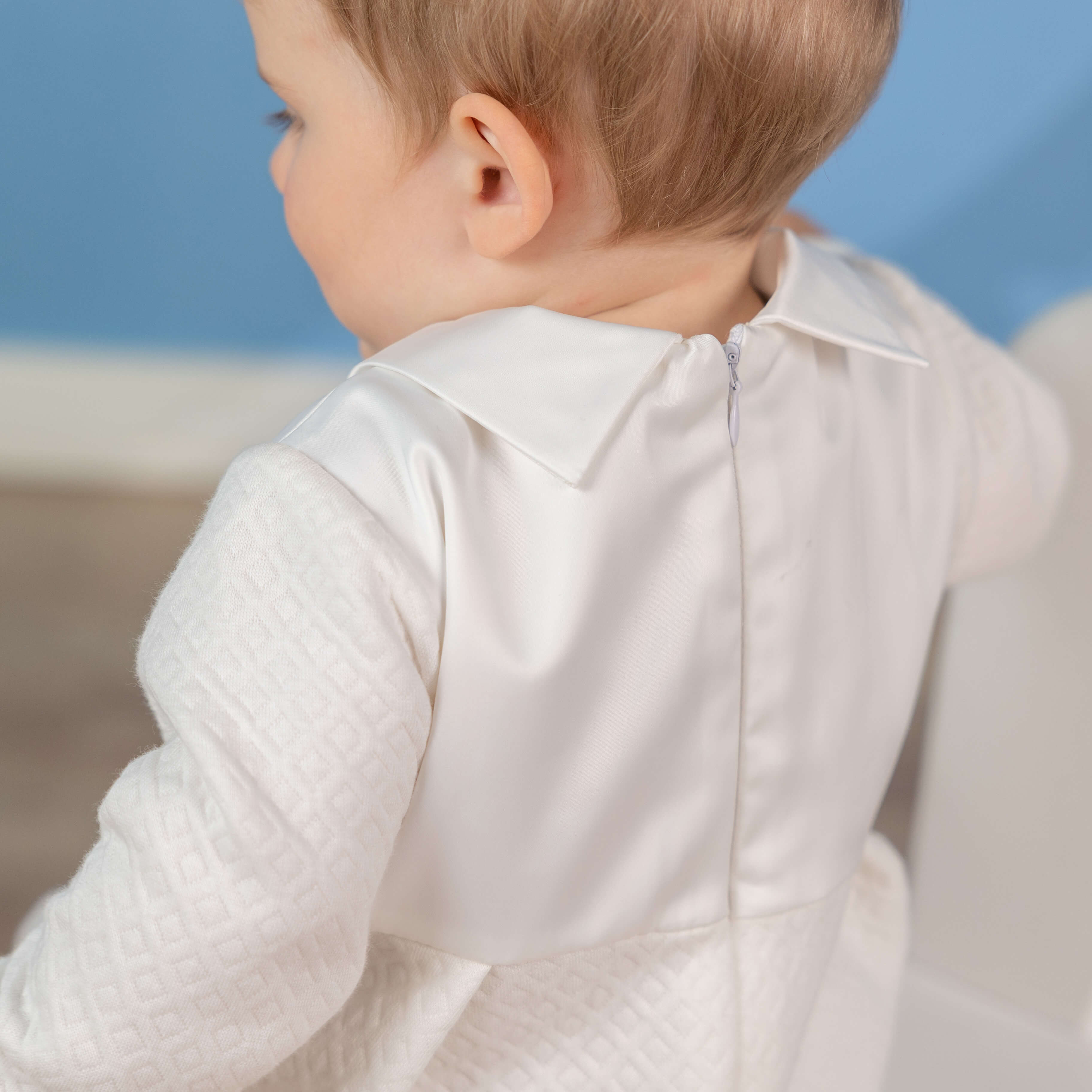 Baby Boy Christening Jumpsuit – Cotton One-Piece Romper - OLIVER