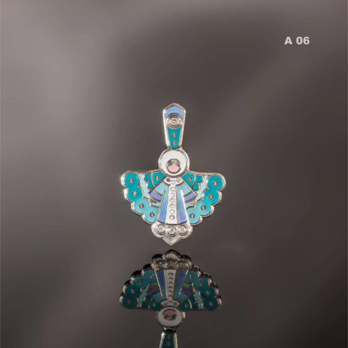 Handmade Guardian Angel Pendant for First Communion