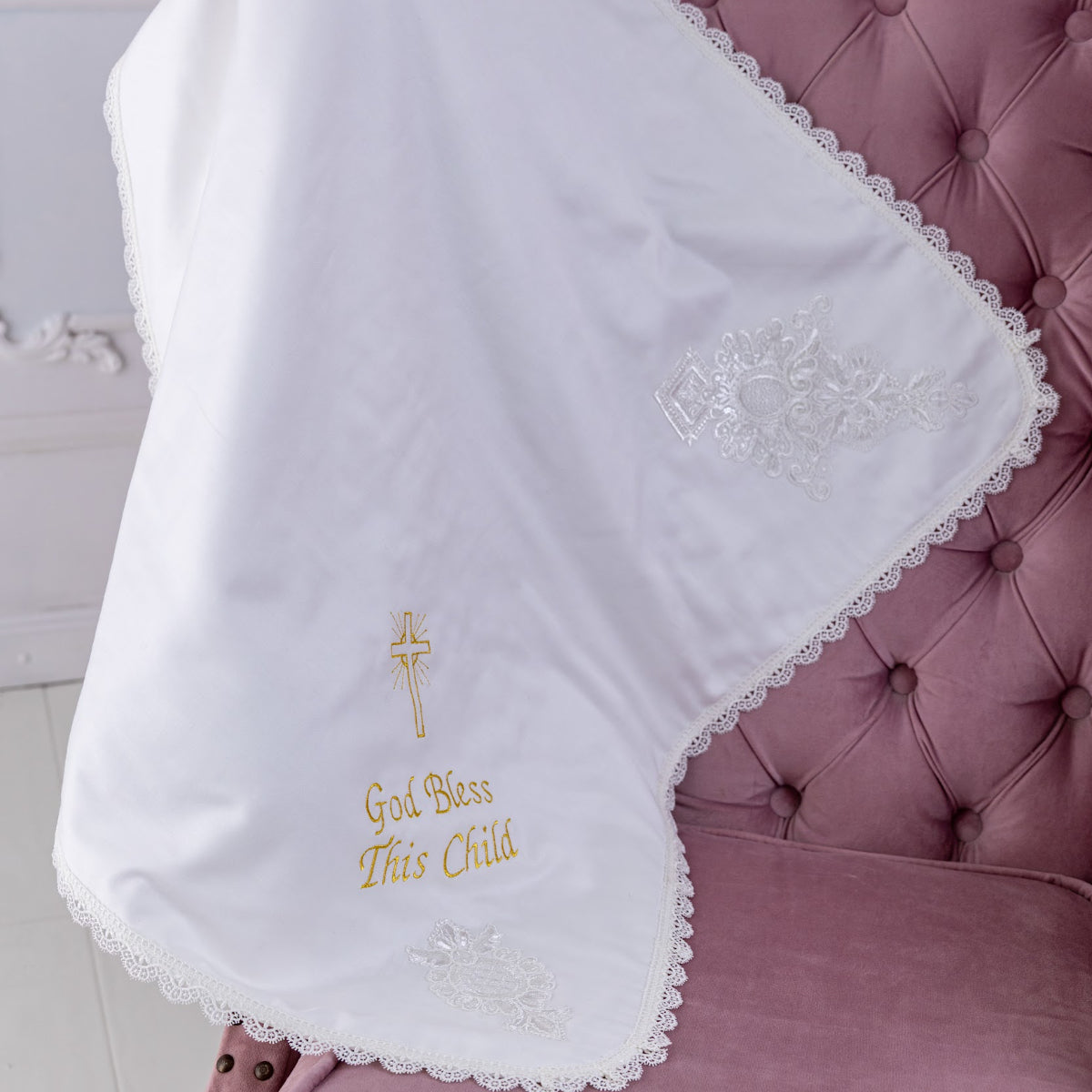  Ivory Baby Lace Blanket