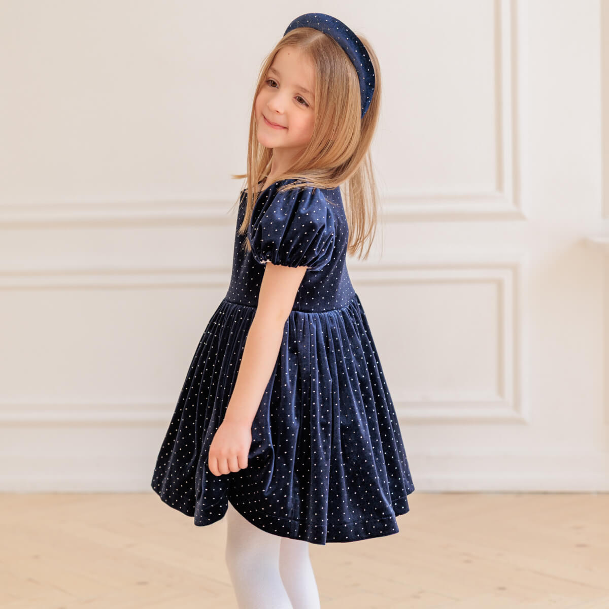 VALERI Velvet Party Dress for Girl – Crystal Holiday Dress