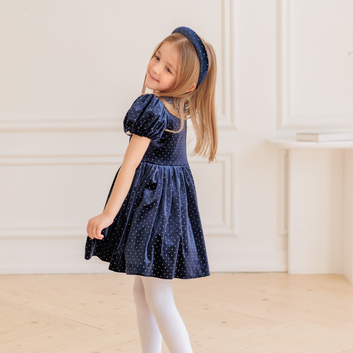 VALERI Velvet Party Dress for Girl – Crystal Holiday Dress