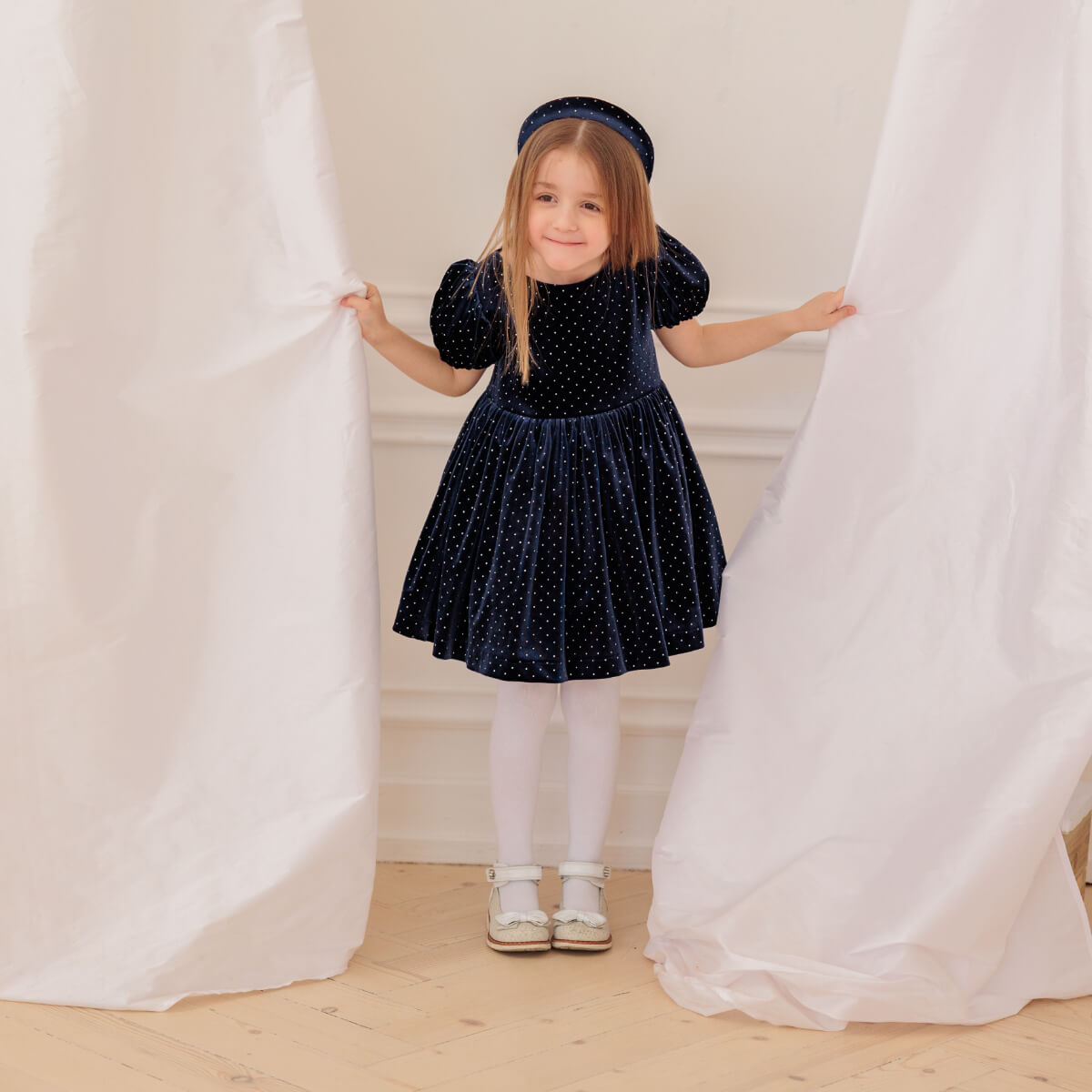 VALERI Velvet Party Dress for Girl – Crystal Holiday Dress