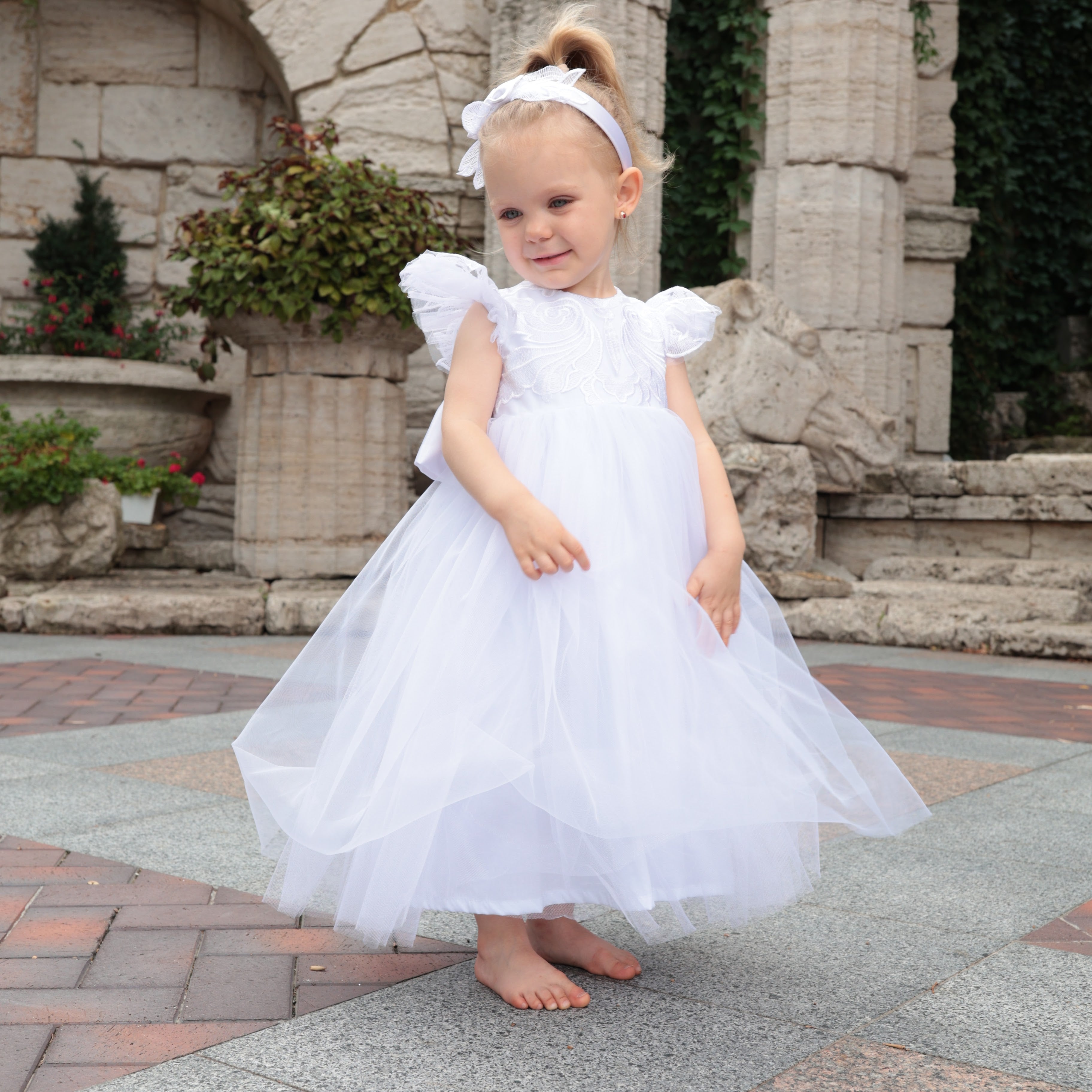 CHLOE Tulle Flower Girl Dress with Bow
