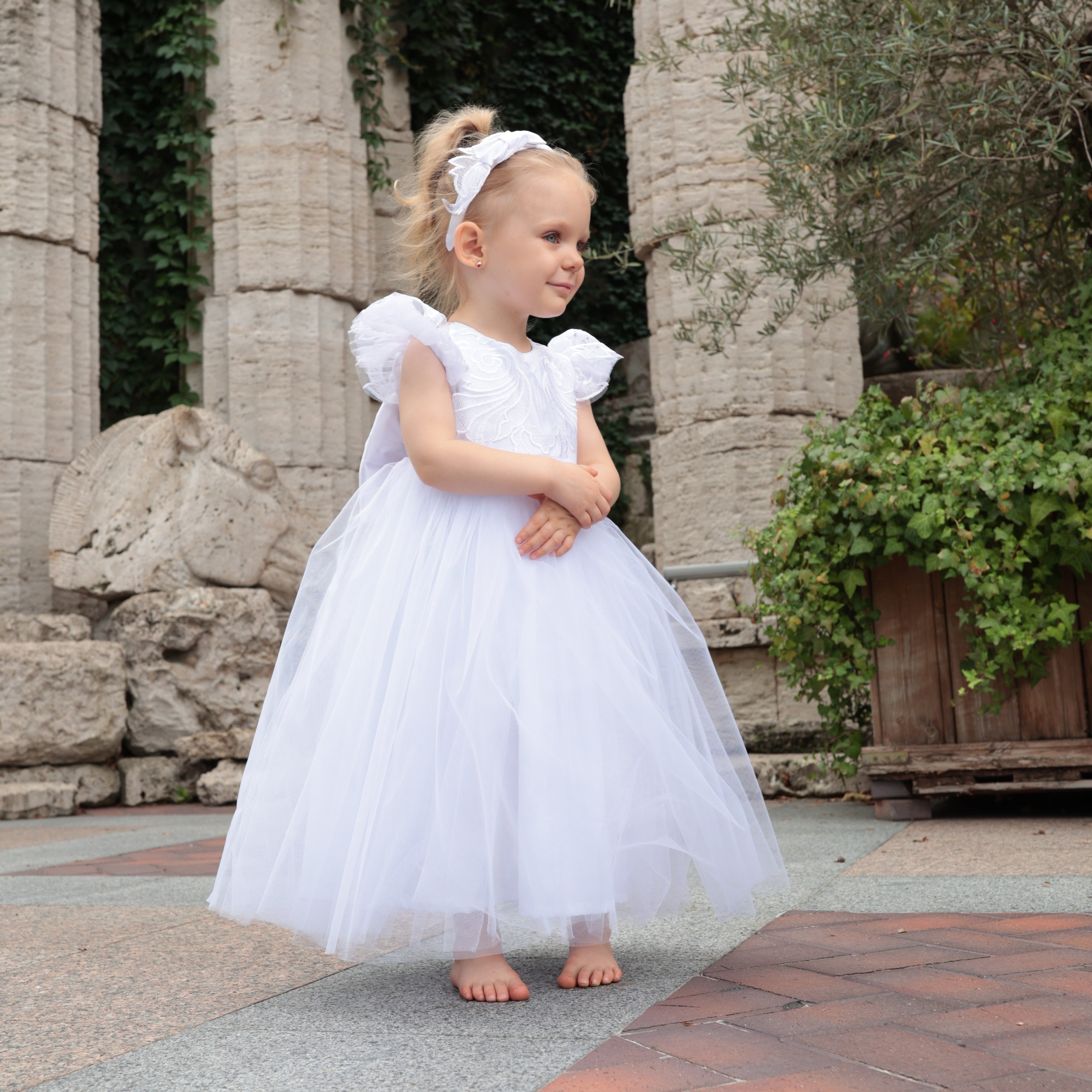 CHLOE Tulle Flower Girl Dress with Bow