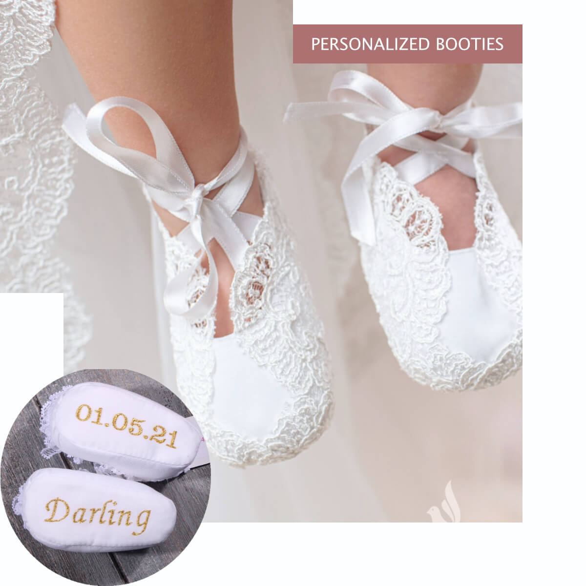 Christening Booties personalized