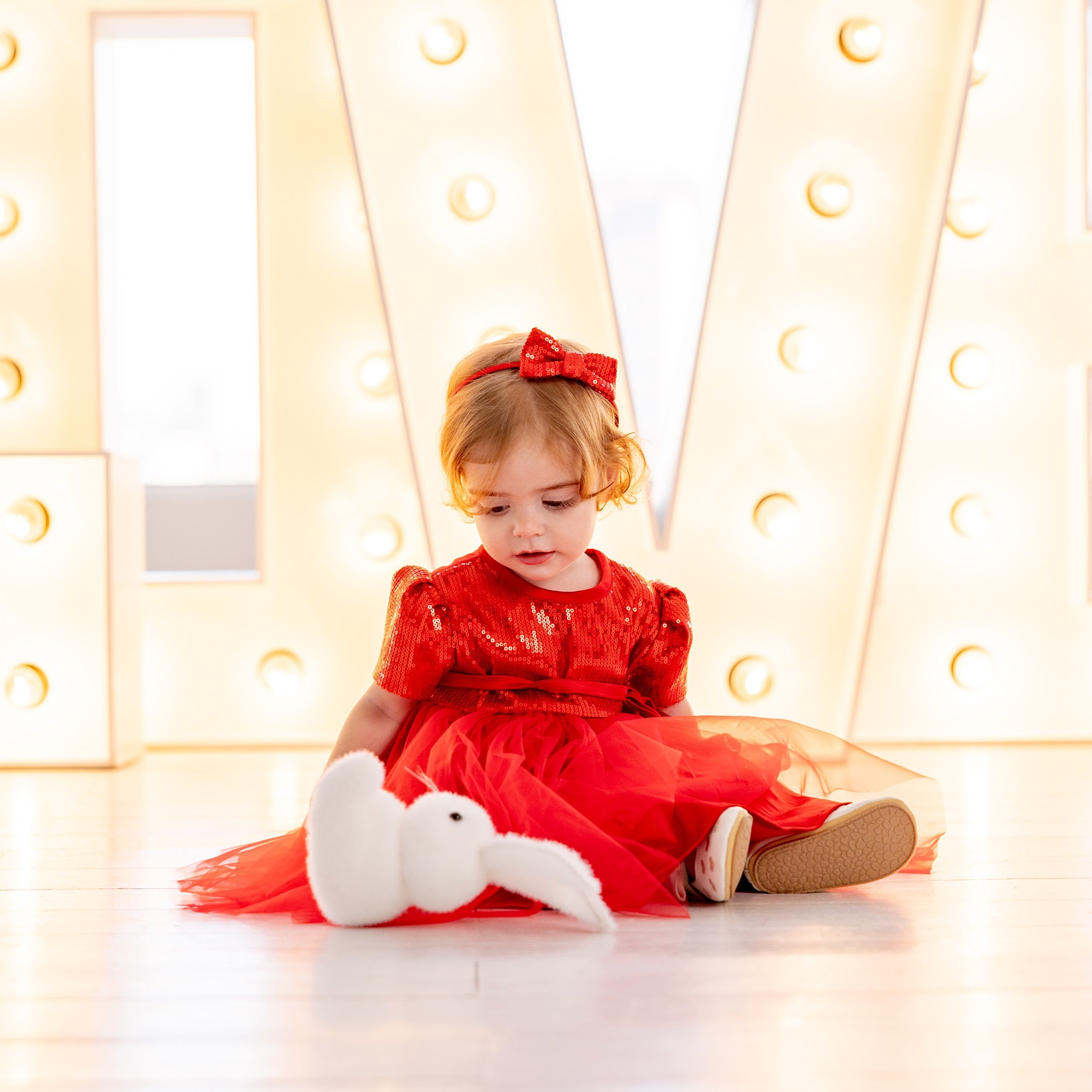 ATHENA  Red Sequin Party Dress for Girl