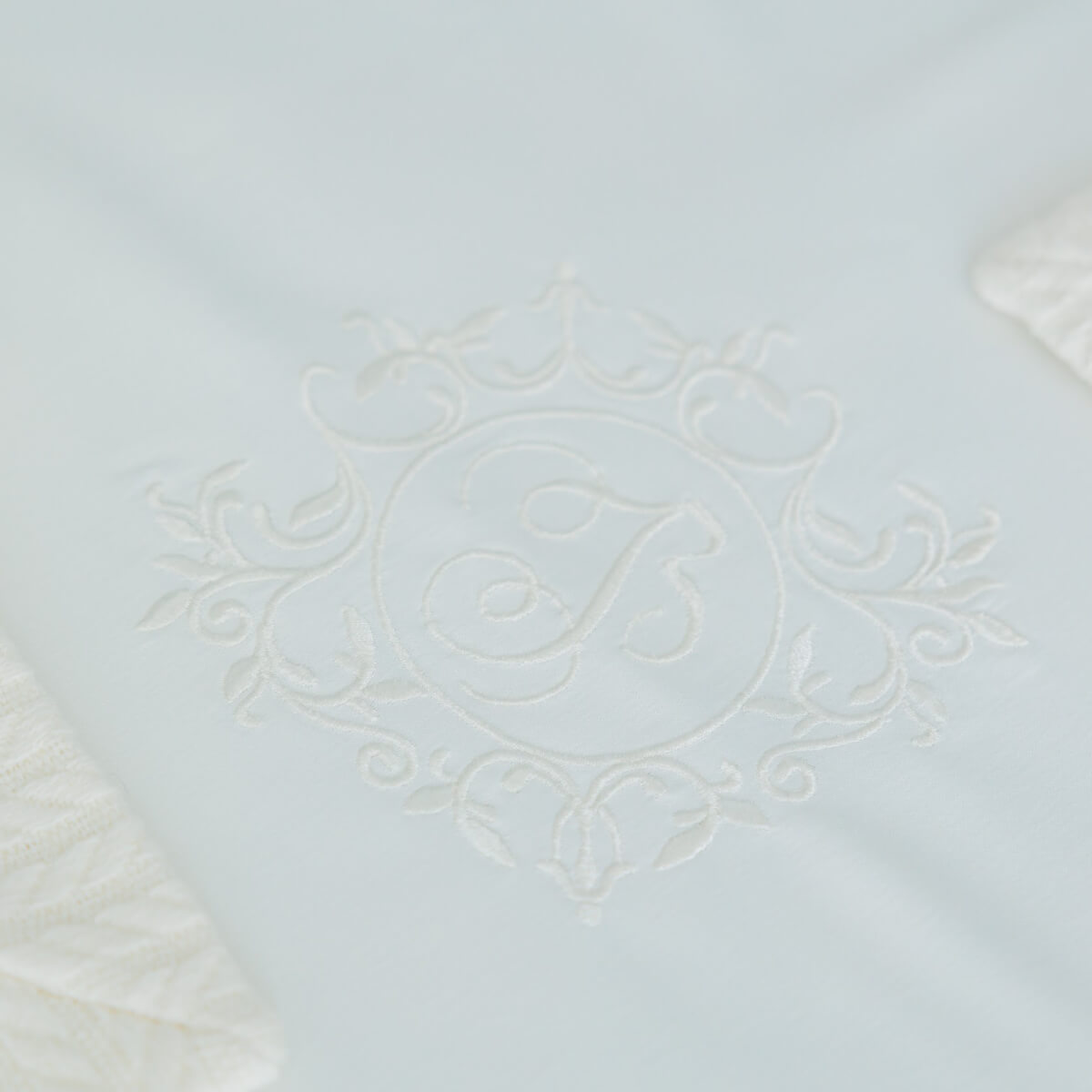 Close-up of a textured white surface with intricate patterns