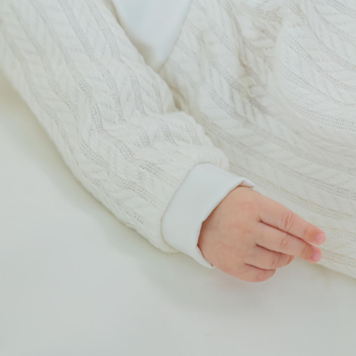 Ivory Knitted Boy Jumpsuit – Christening Outfit with Bow - AUSTIN
