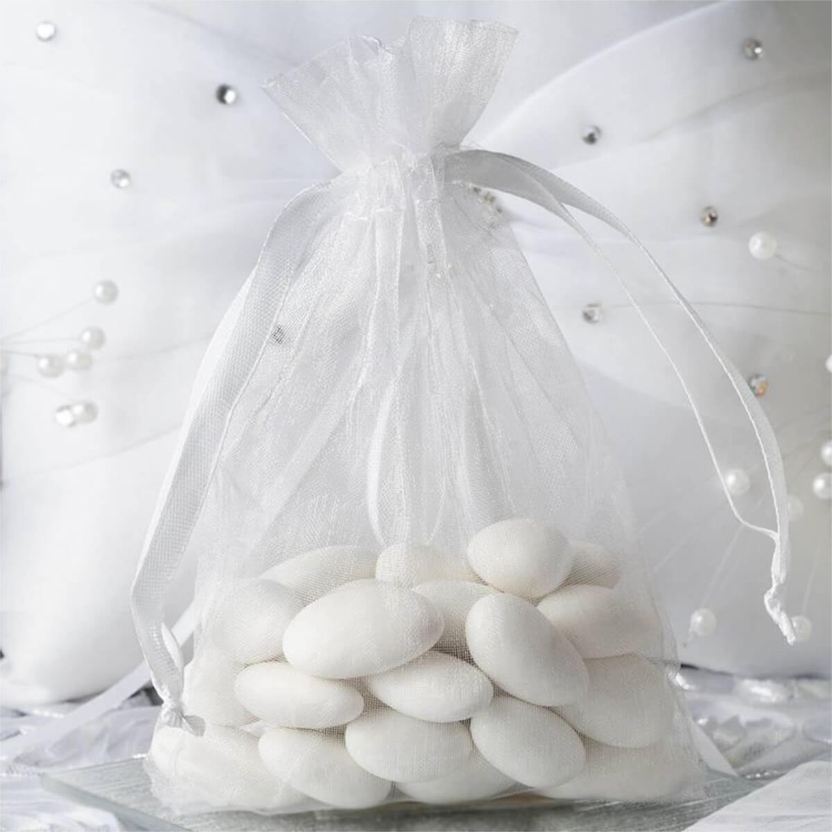 Christening & Wedding Bonbonniere Favors – Set of 10, white or ivory