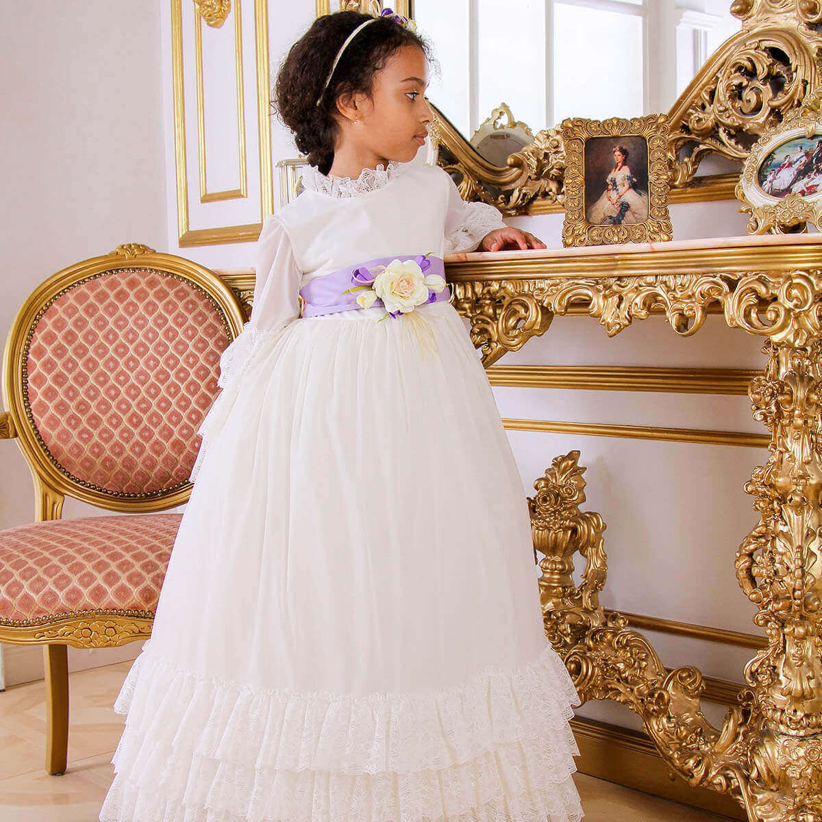 CHLOE Lace Communion Dress