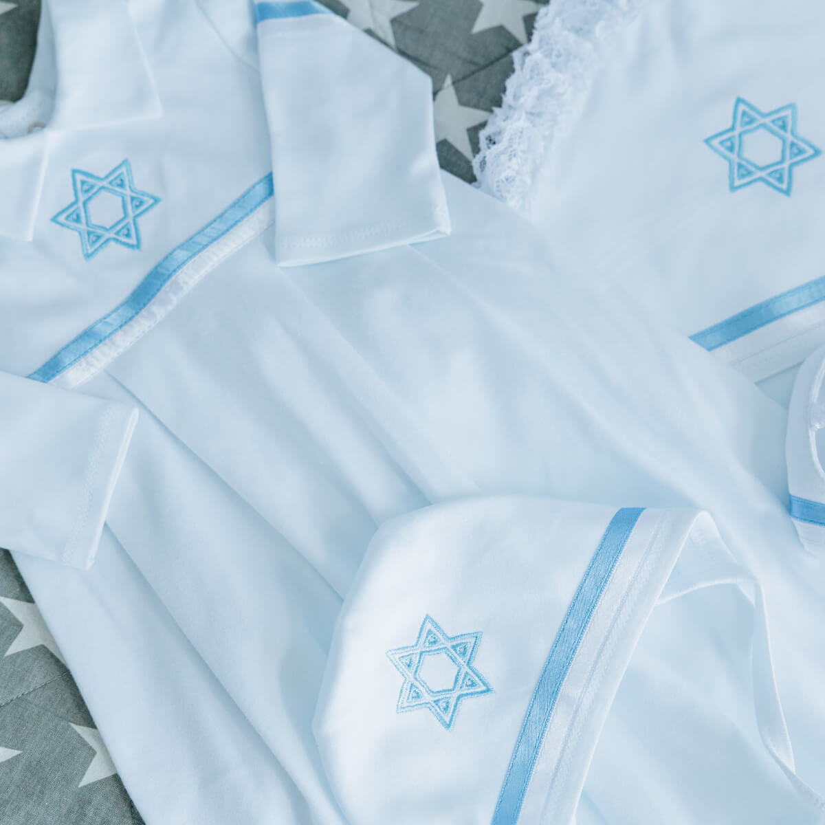 DAVID Brit Milah Outfit with David Star Embroidery