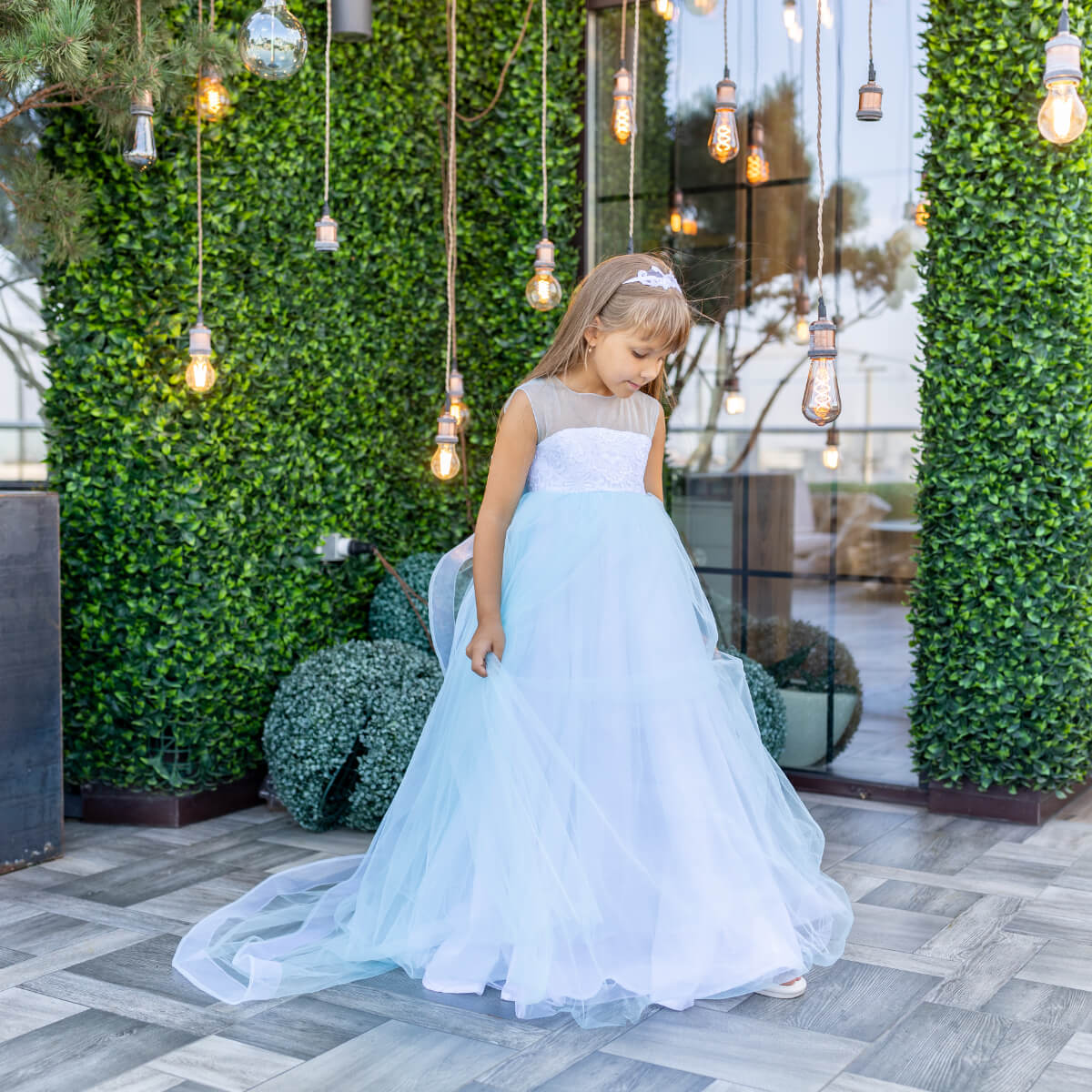 ELIANA Lace Bat Mitzvah Dress With Train