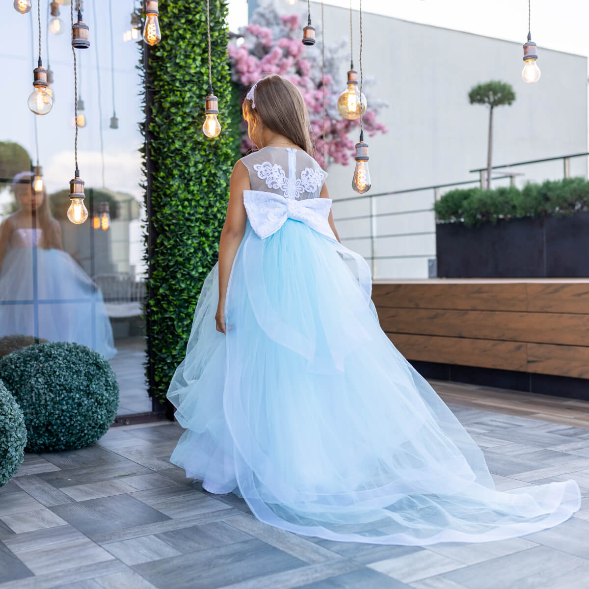 ELIANA Lace Bat Mitzvah Dress With Train