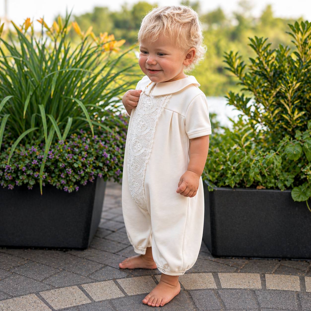 Baby Boy Baptism Outfit Set