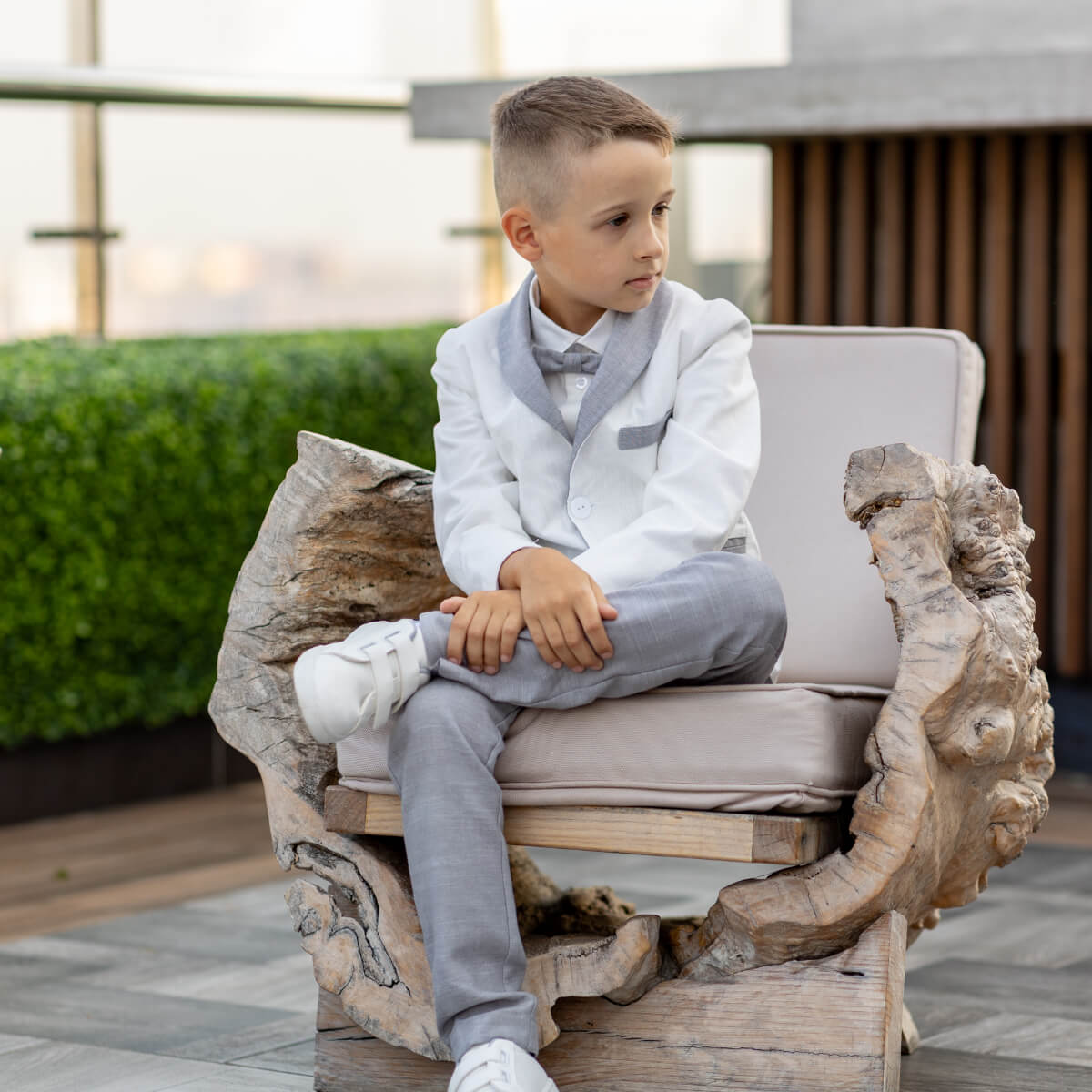 FELIX First Communion Linen Suit - 4 Piece Outfit