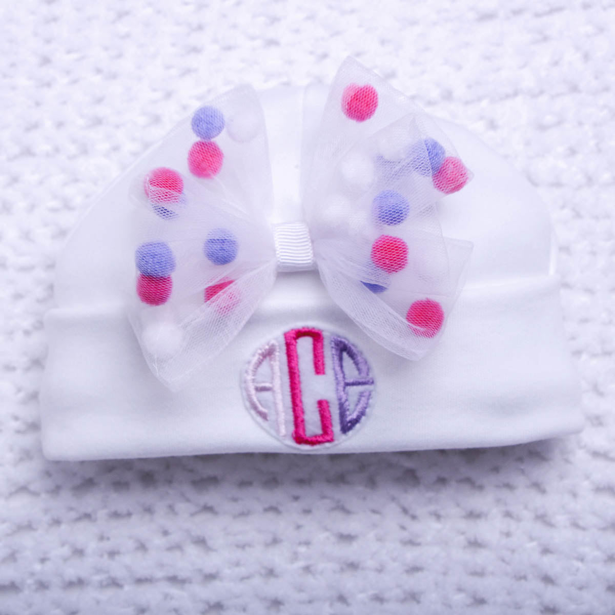 AMORE Bow Beanie - Personalized Baby Hat