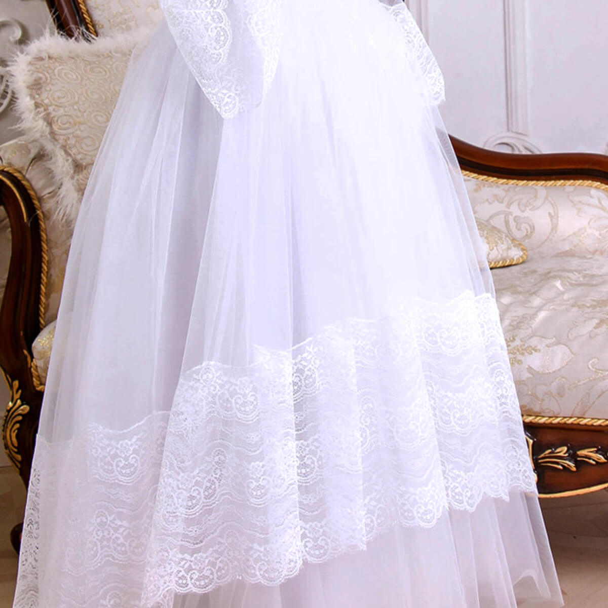 ISABELLA First Communion Dres, Ivory Italian Lace| Battesimo 7 / Ivory ISABELLA First Communion Dres, Ivory Italian Lace| Battesimo 7 / Ivory