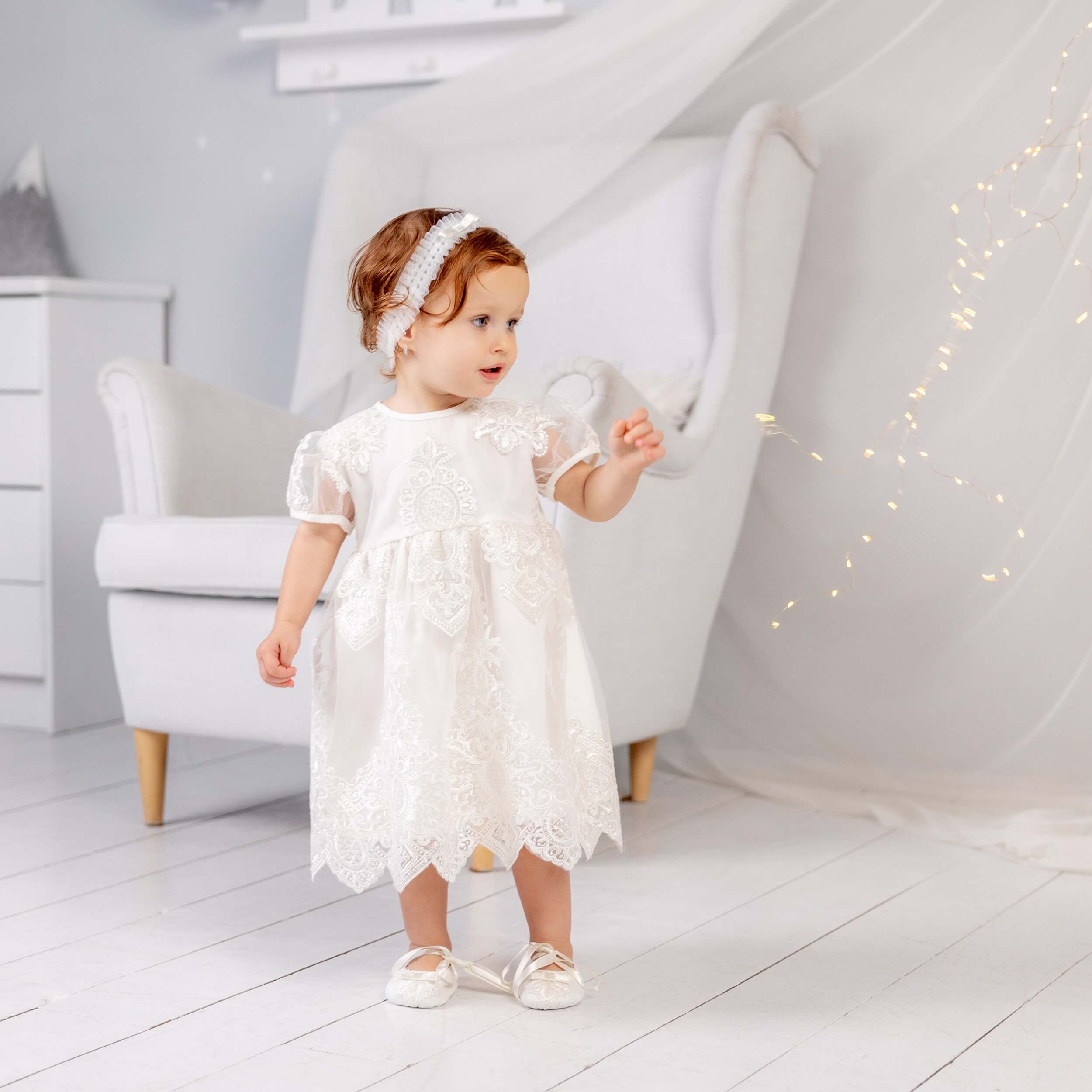 Baby Girl Lace dress with Headband