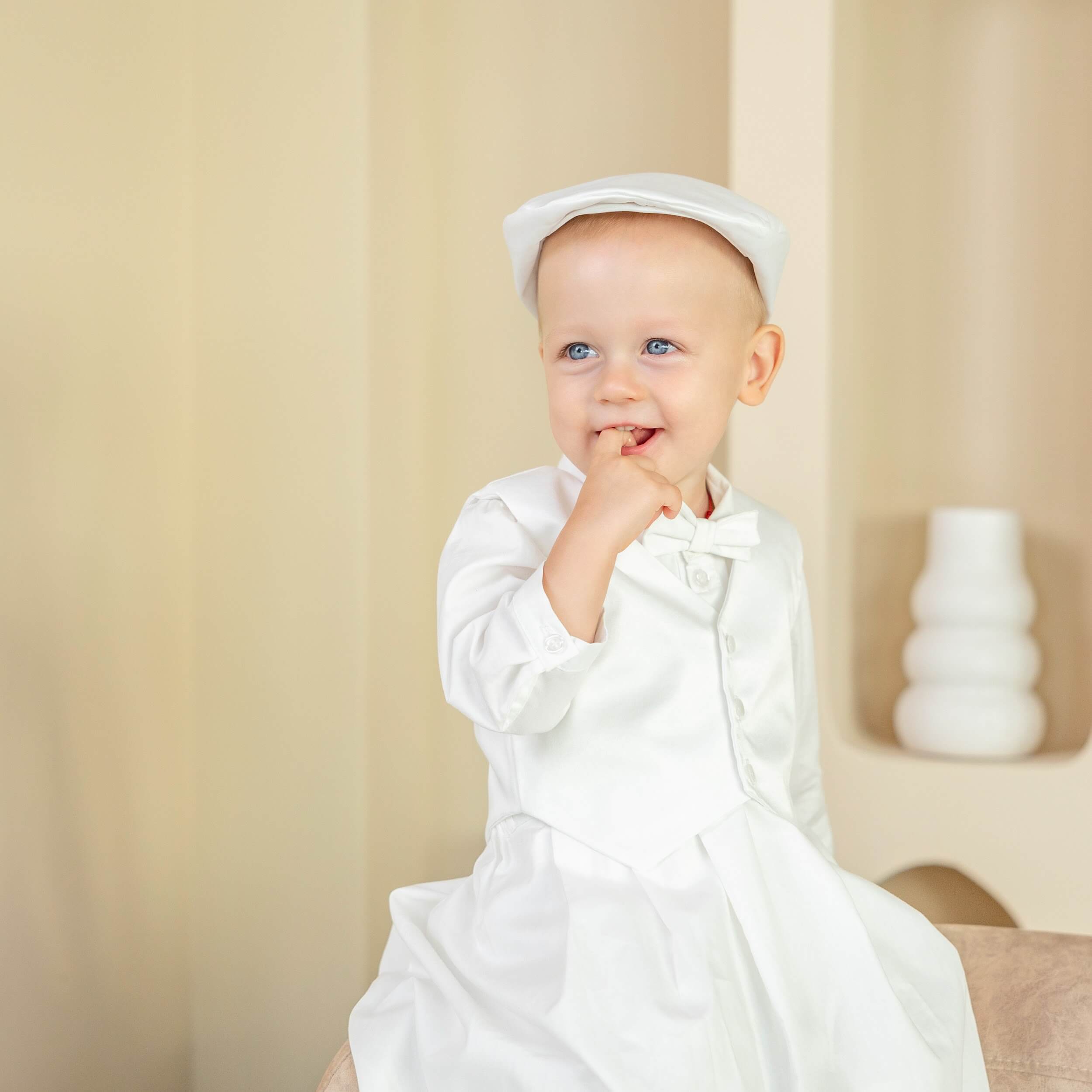 LG Convertible Boy Baptism Gown with Romper