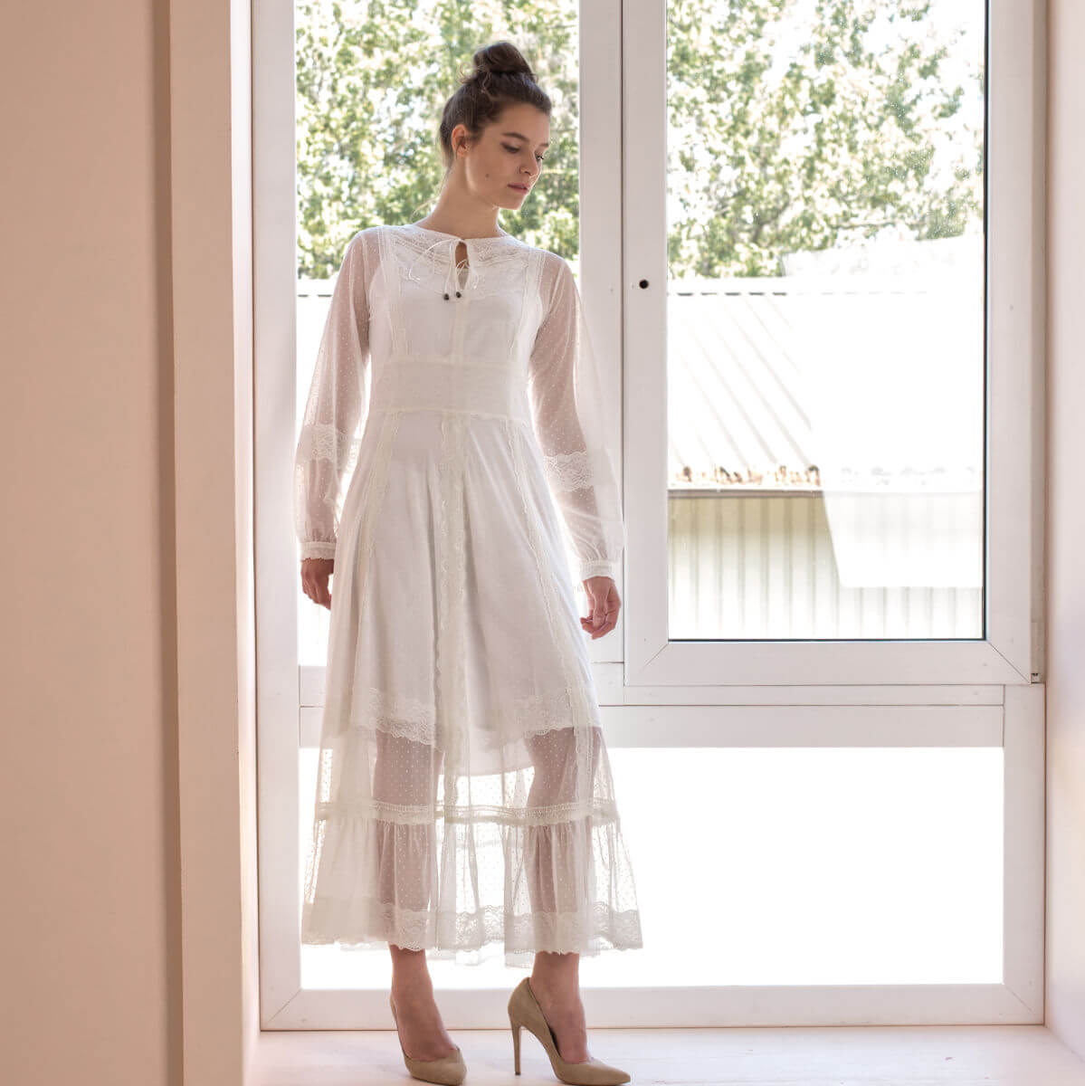 NATALIE Ivory Lace Dress