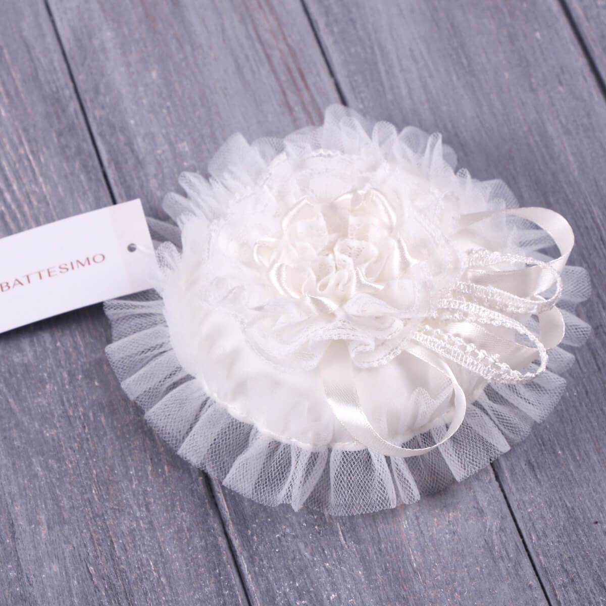 VERONICA Flower Cross or Ring Pillow