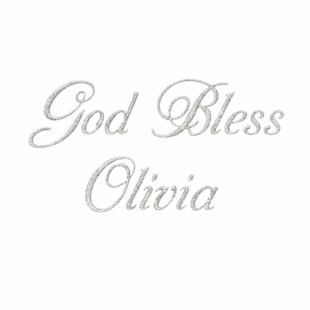 Baptism Embroidery Add-On – God Bless & Name