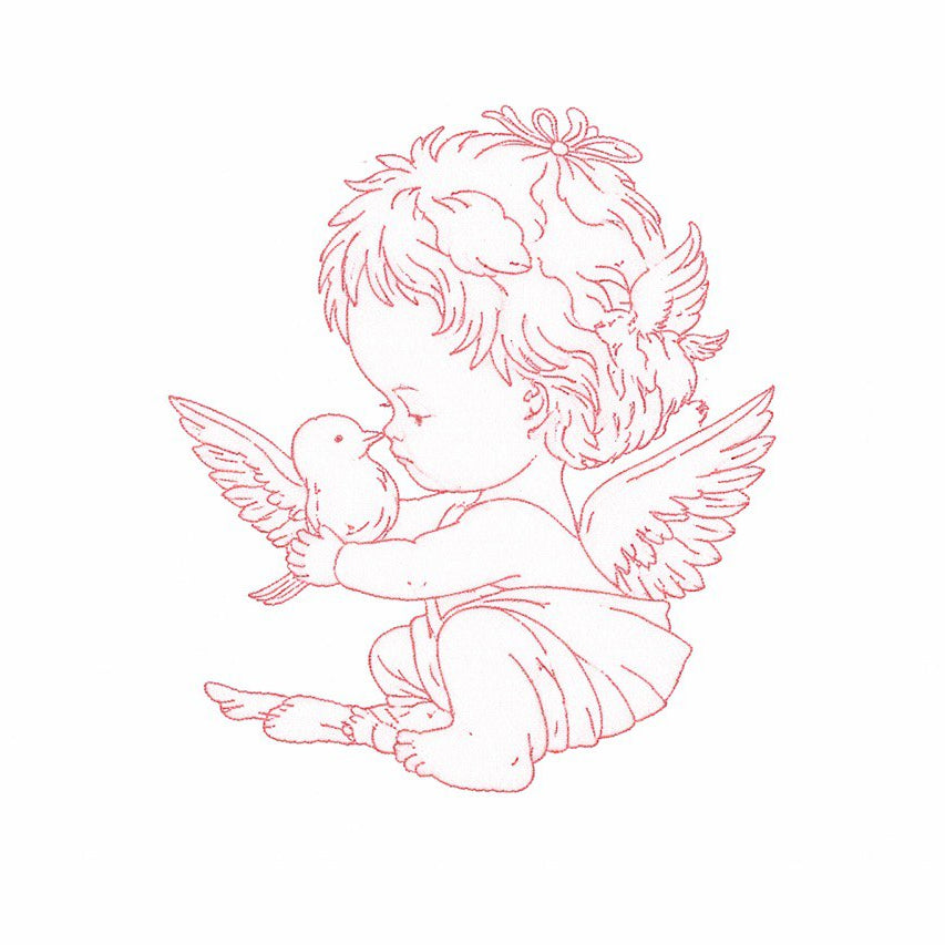Angel with Dove Embroidery Add-On