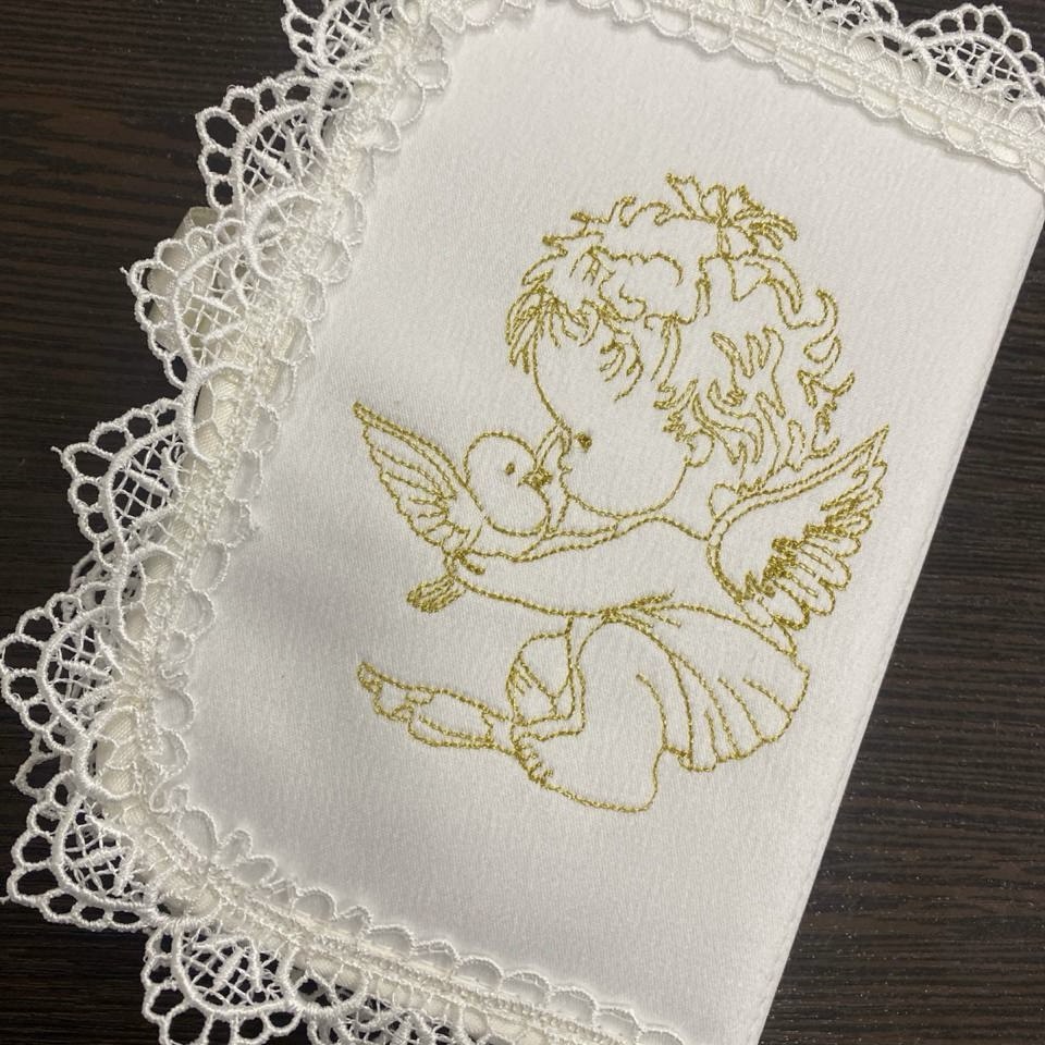 Angel with Dove Embroidery Add-On