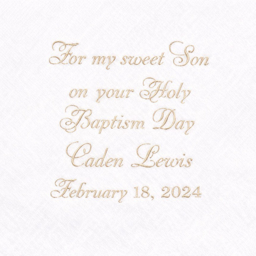 Praying Baptism Embroidery Add-On