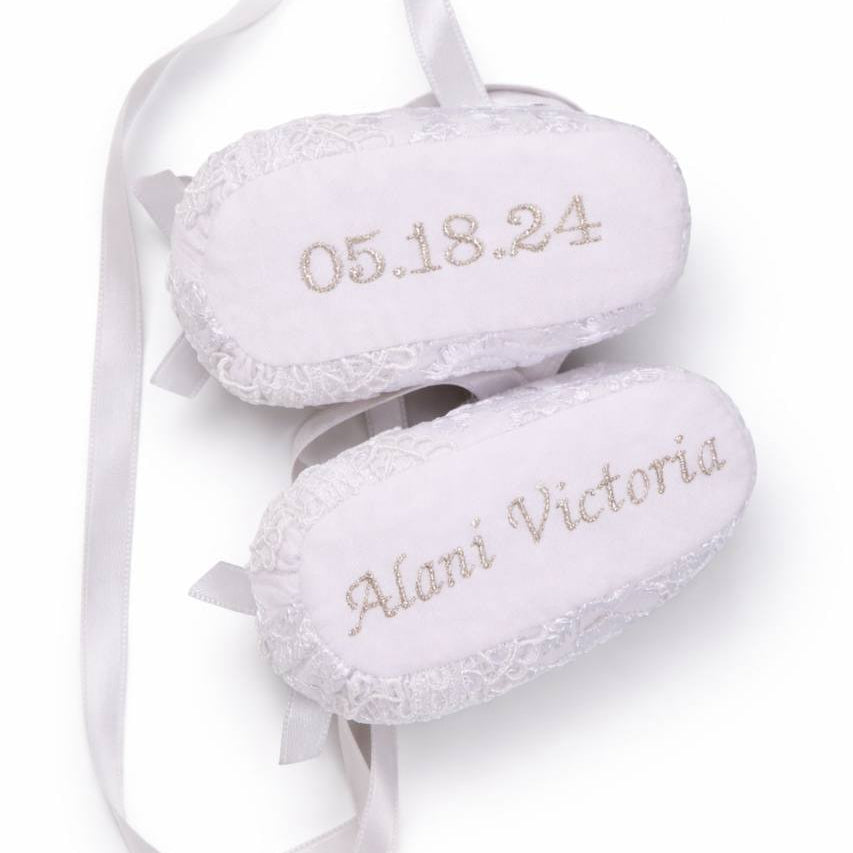 Name and Date Booties Embroidery Add-On