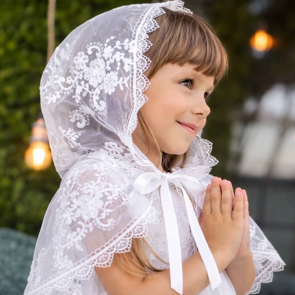 NILA Holy Communion Caped Mantilla Veil