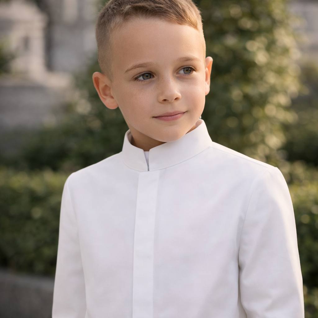 JAMES First Communion Suit with Stand Collar - 3 Piece Outfit