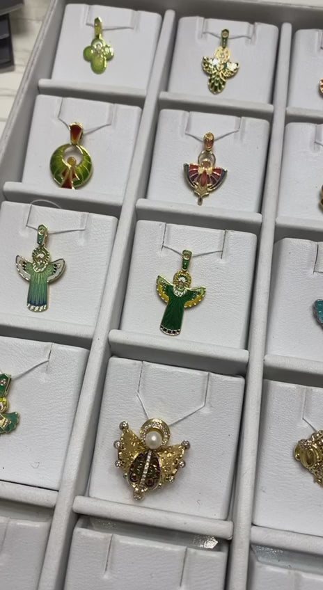 Guardian Angel Pendant for First Communion Girl – Handmade Gift